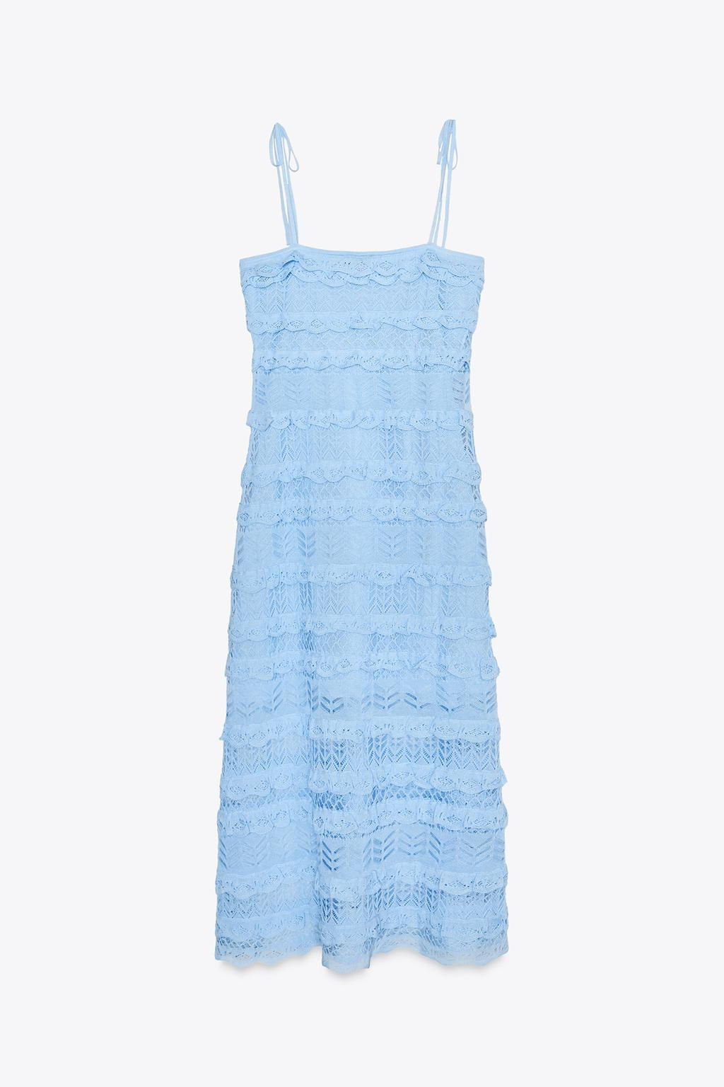 POINTELLE RUFFLED KNIT DRESS - Zara фото 7