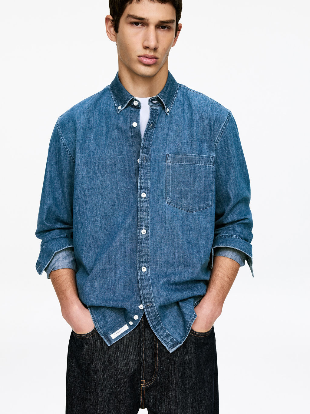 Camisa denim regular - H&m фото 4