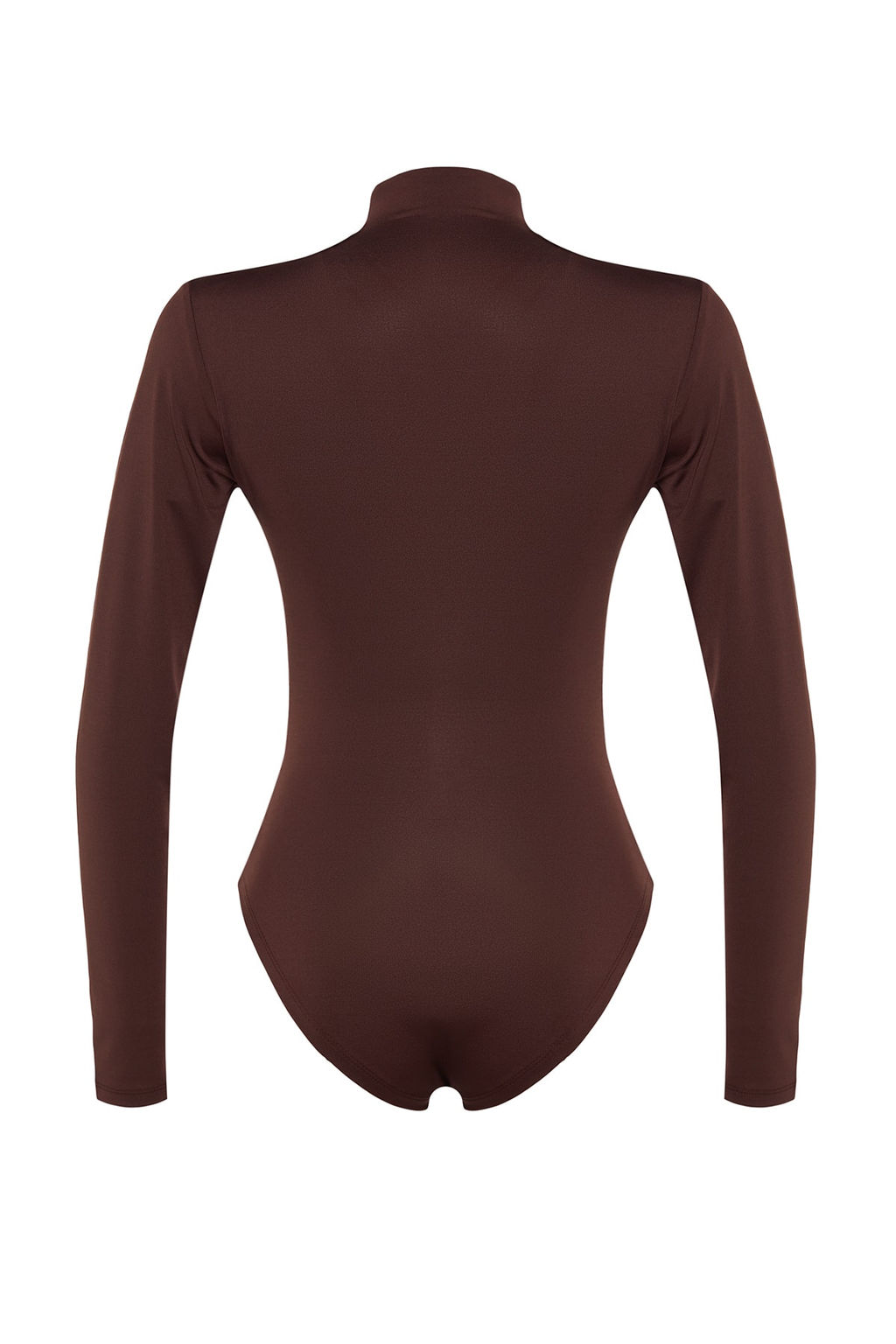 Kahverengi Buzgu Detayl? Dik Yaka C?tc?tl? Esnek Orme Body TWOAW24BD00014