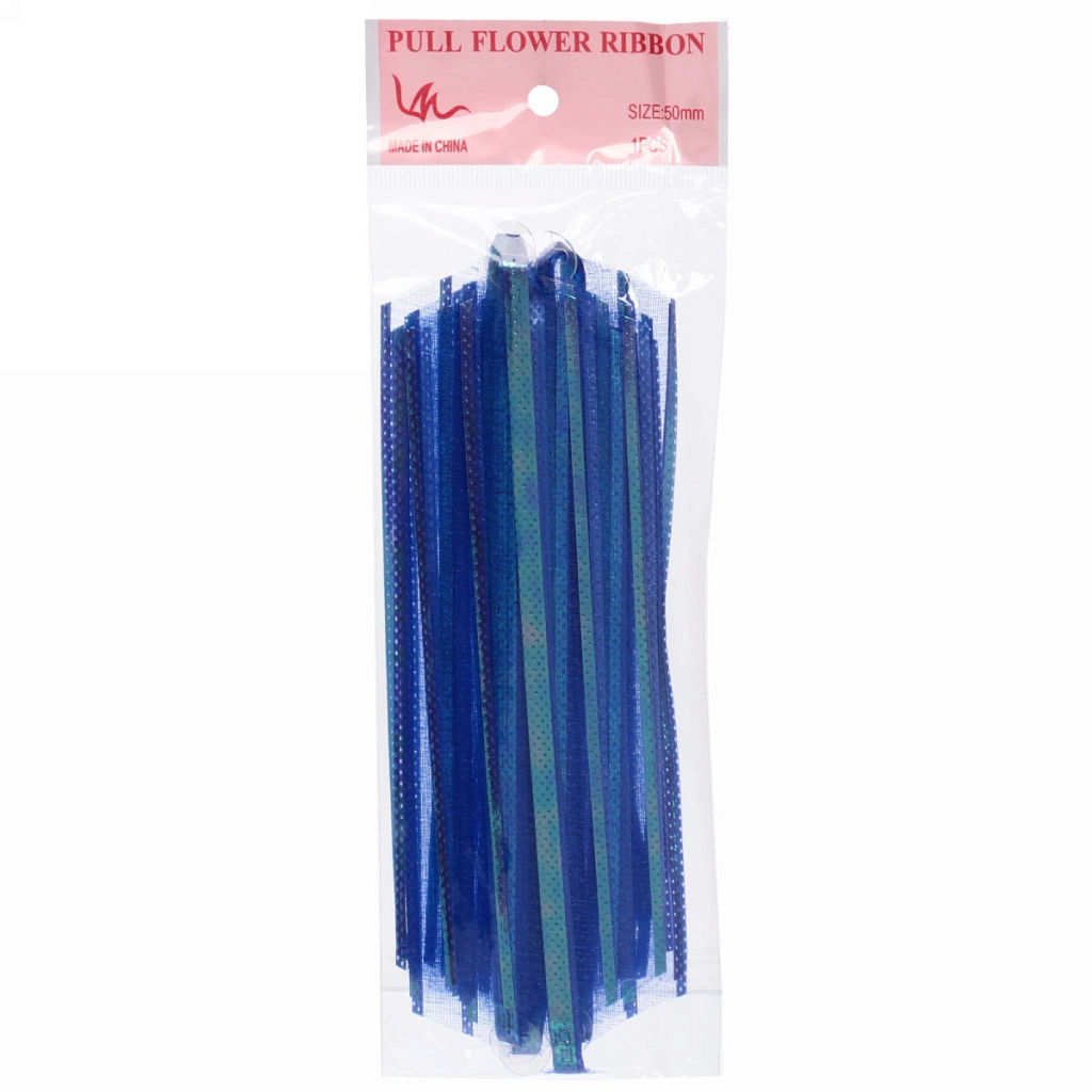 Бант для оформления подарка "Сияние" 5 см, d=15 см, Синий