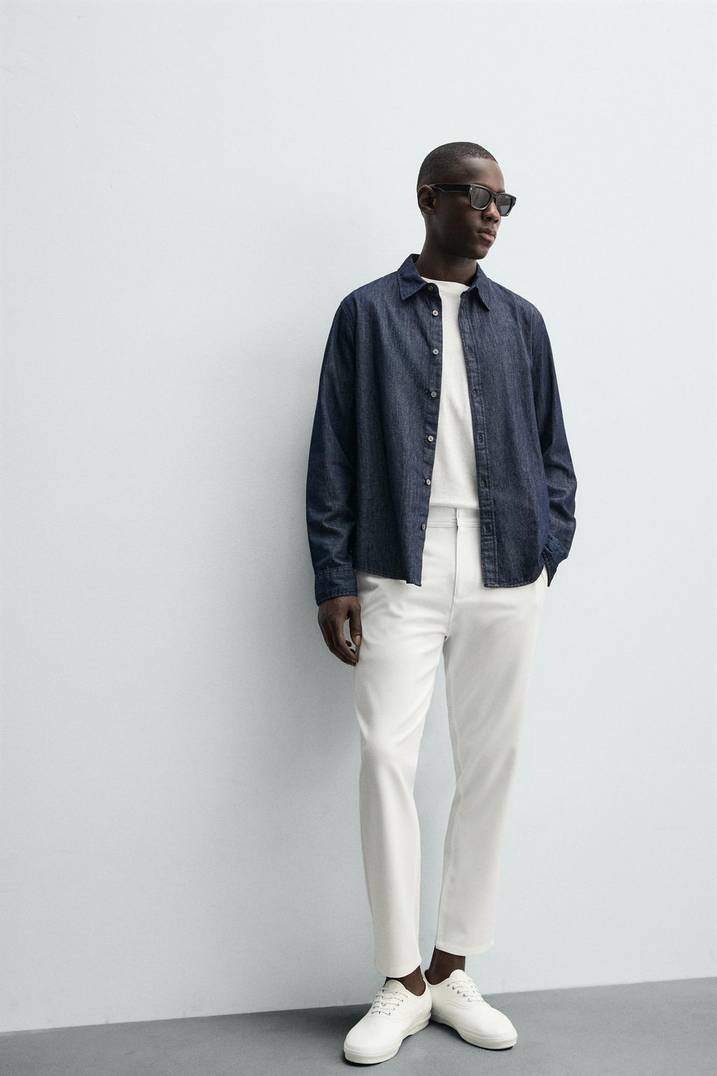 PANTAL?N CHINO ESTRUCTURA CONFORT / Blanco - Zara фото 6