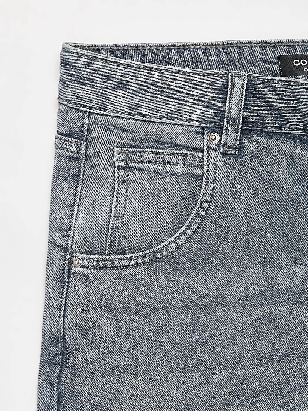 CONTE CON-785 Джинсы wide leg ULTRA-LONG серого цвета c необработанным краем grey