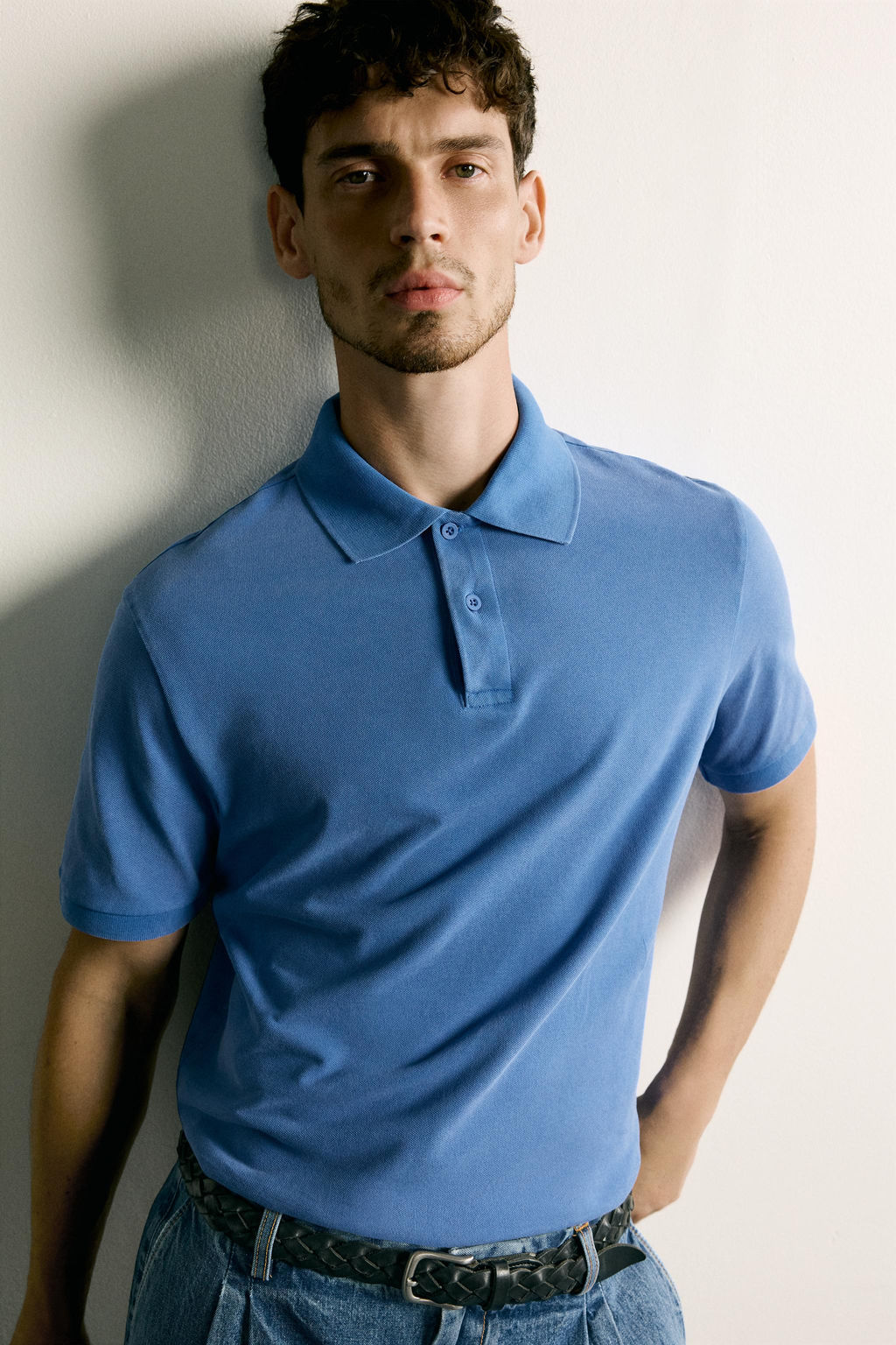 POLO PIQU? LAVADO REGULAR FIT / Azul lavado - Zara фото 6