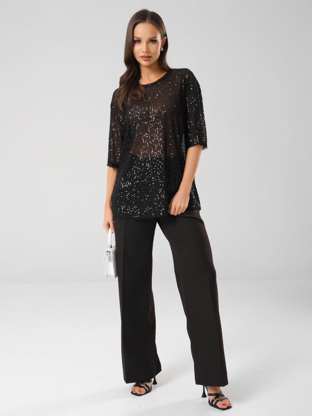 Блузка с пайетками - Stilla фото 7