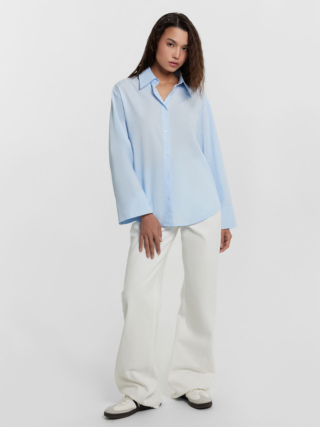 Рубашка женская голубая