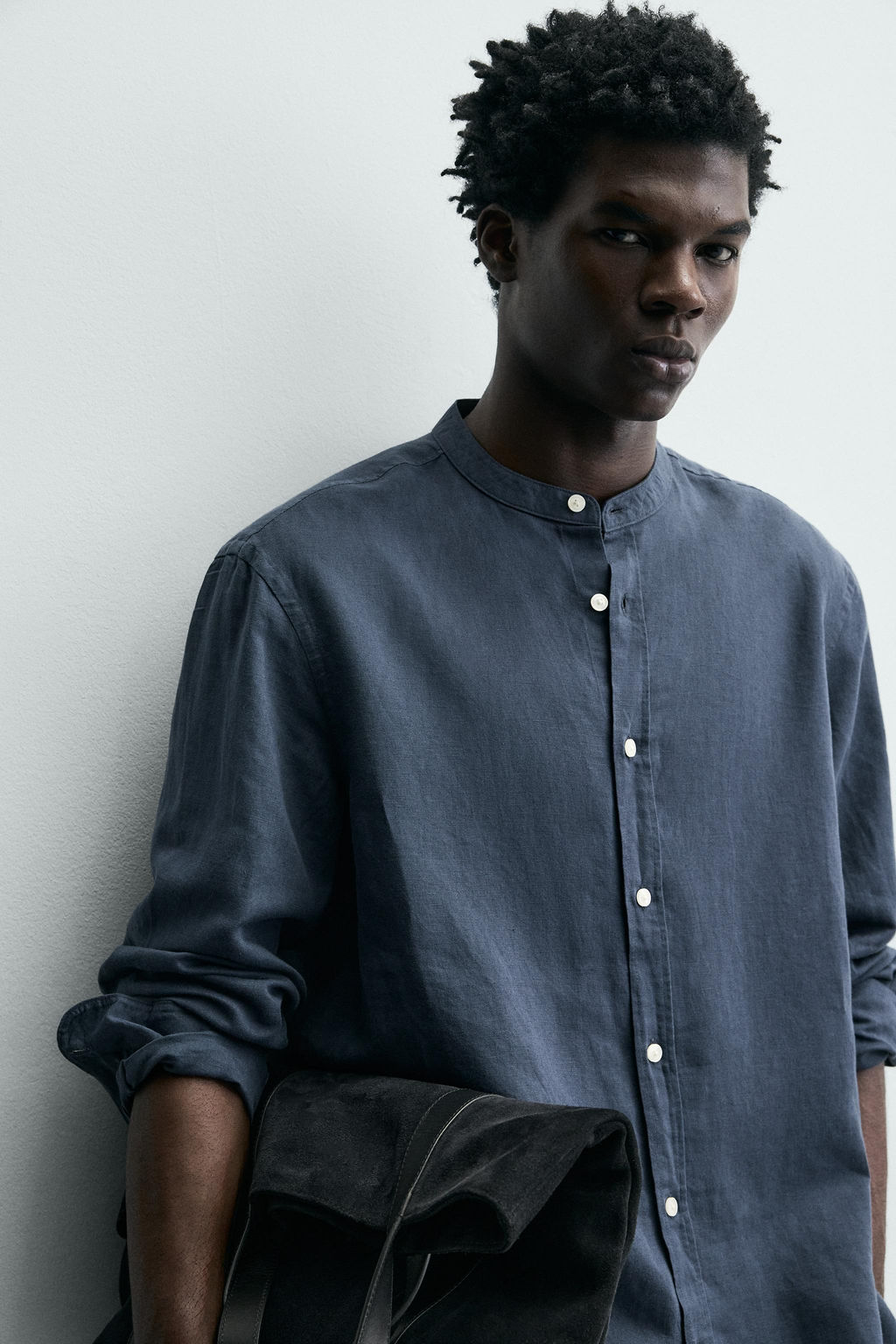 CAMISA RELAXED FIT LINO - ALGOD?N / Azul profundo - Zara фото 5
