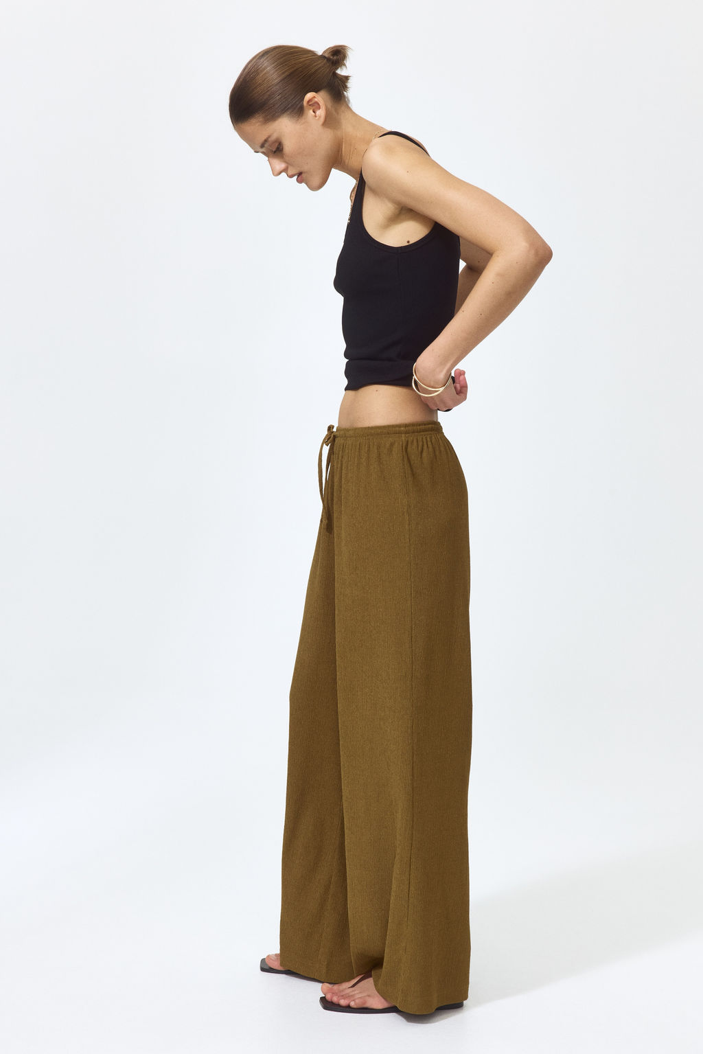Pantal?n amplio con cintura el?stica - H&m фото 15