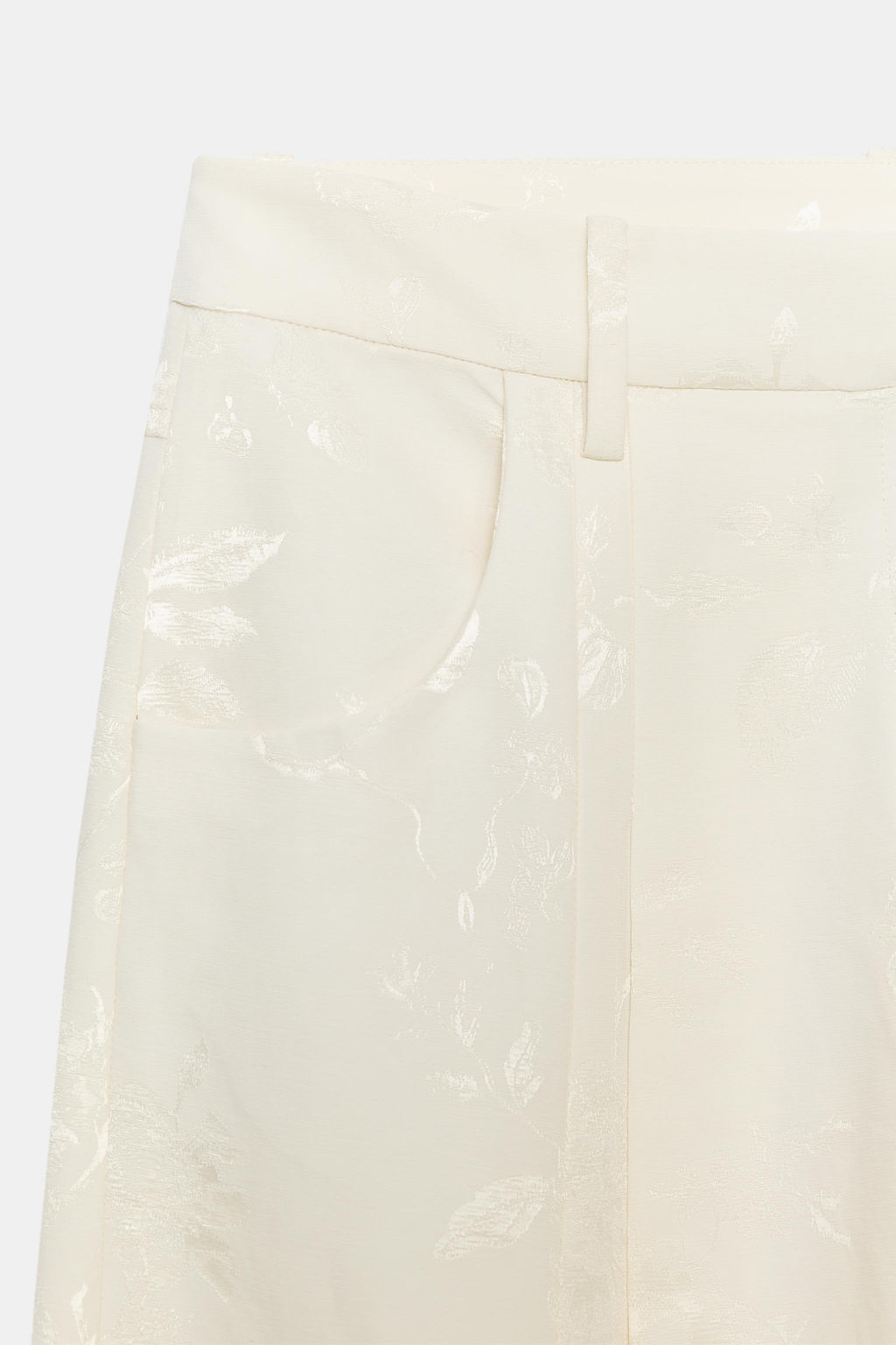 PANTAL?N BARREL JACQUARD ZW COLLECTION / Crudo / Beige - Zara фото 9