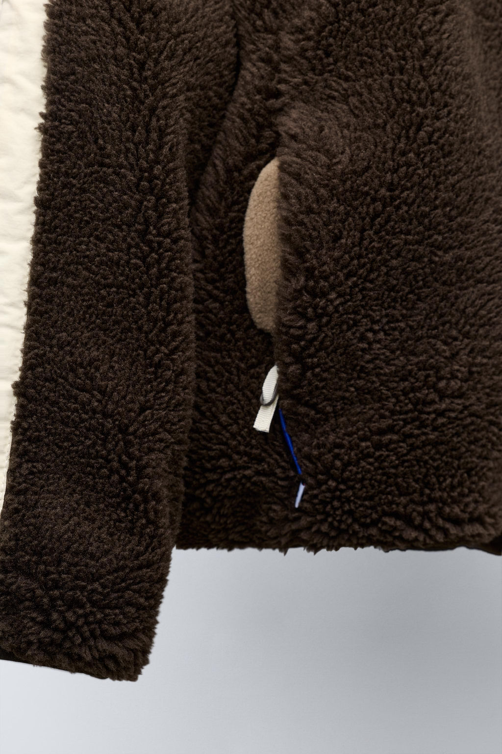 CHAMPION ® X ZARA FAUX SHEARLING FLEECE JACKET фото 6