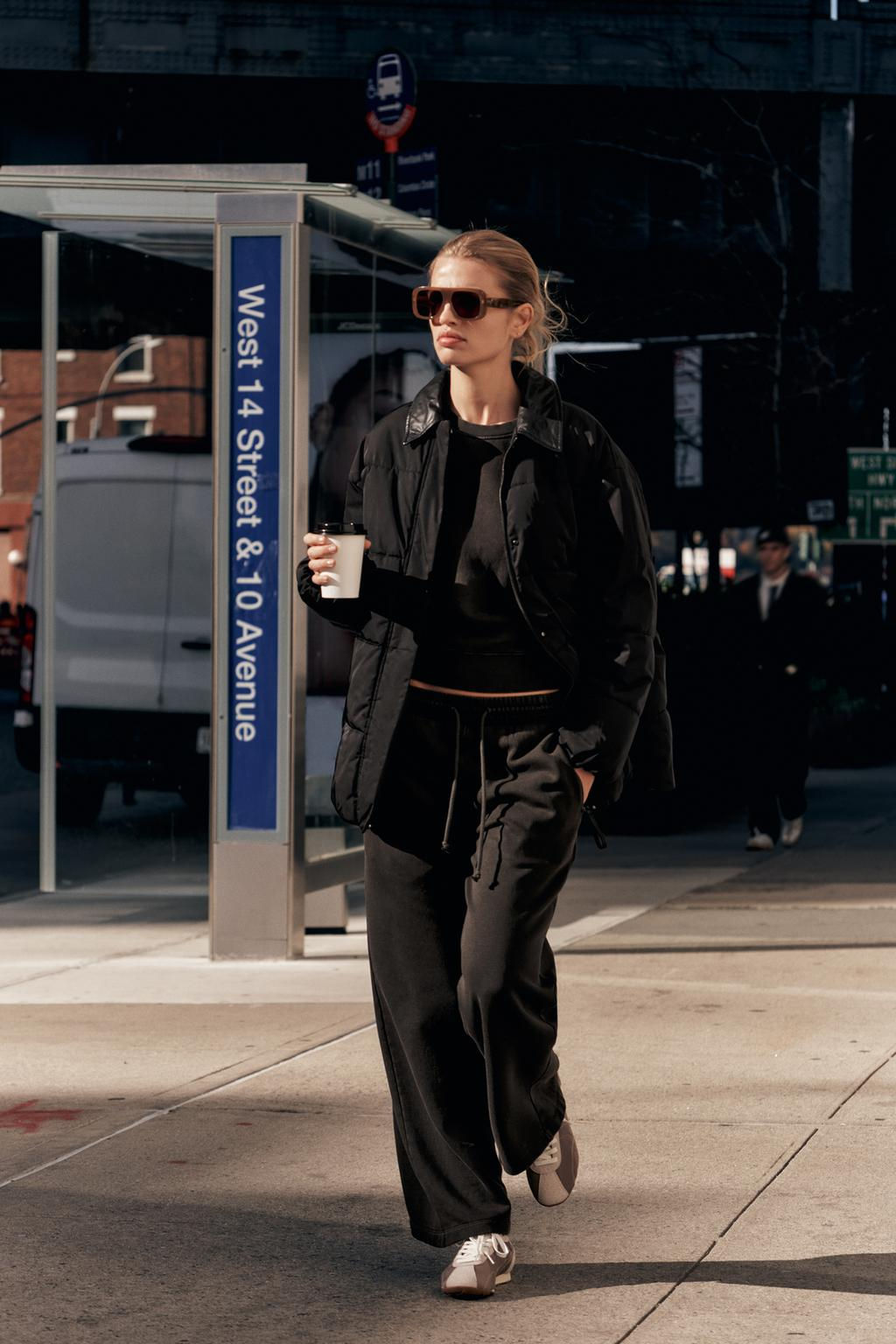 FADED WIDE-LEG TROUSERS - Zara фото 9