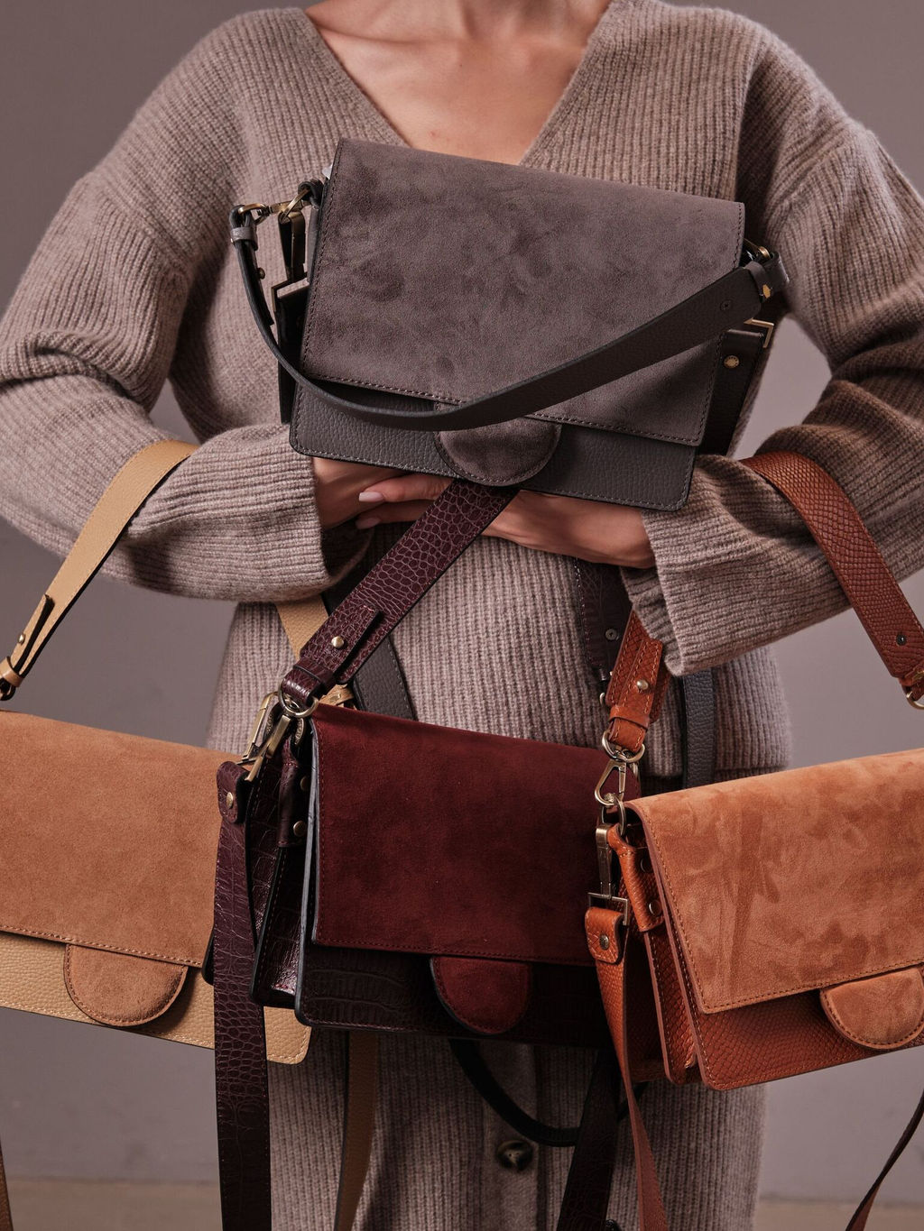 Сумка кожаная Deboro 30574 синяя волна