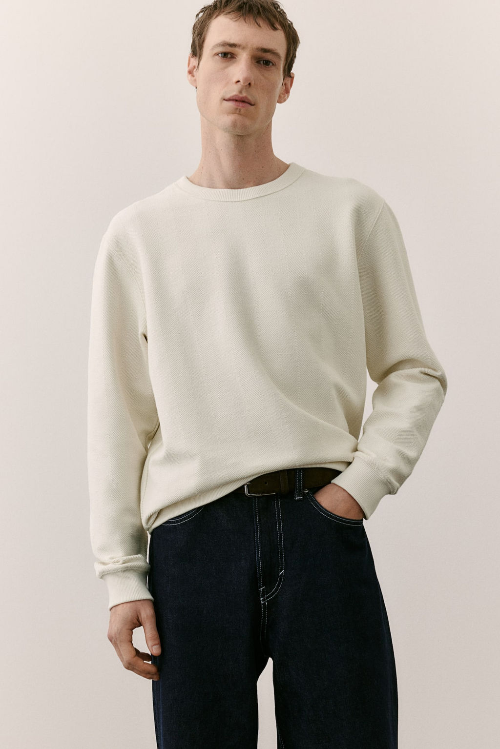 Sudadera con diseno de espiguilla Regular Fit - H&m фото 3