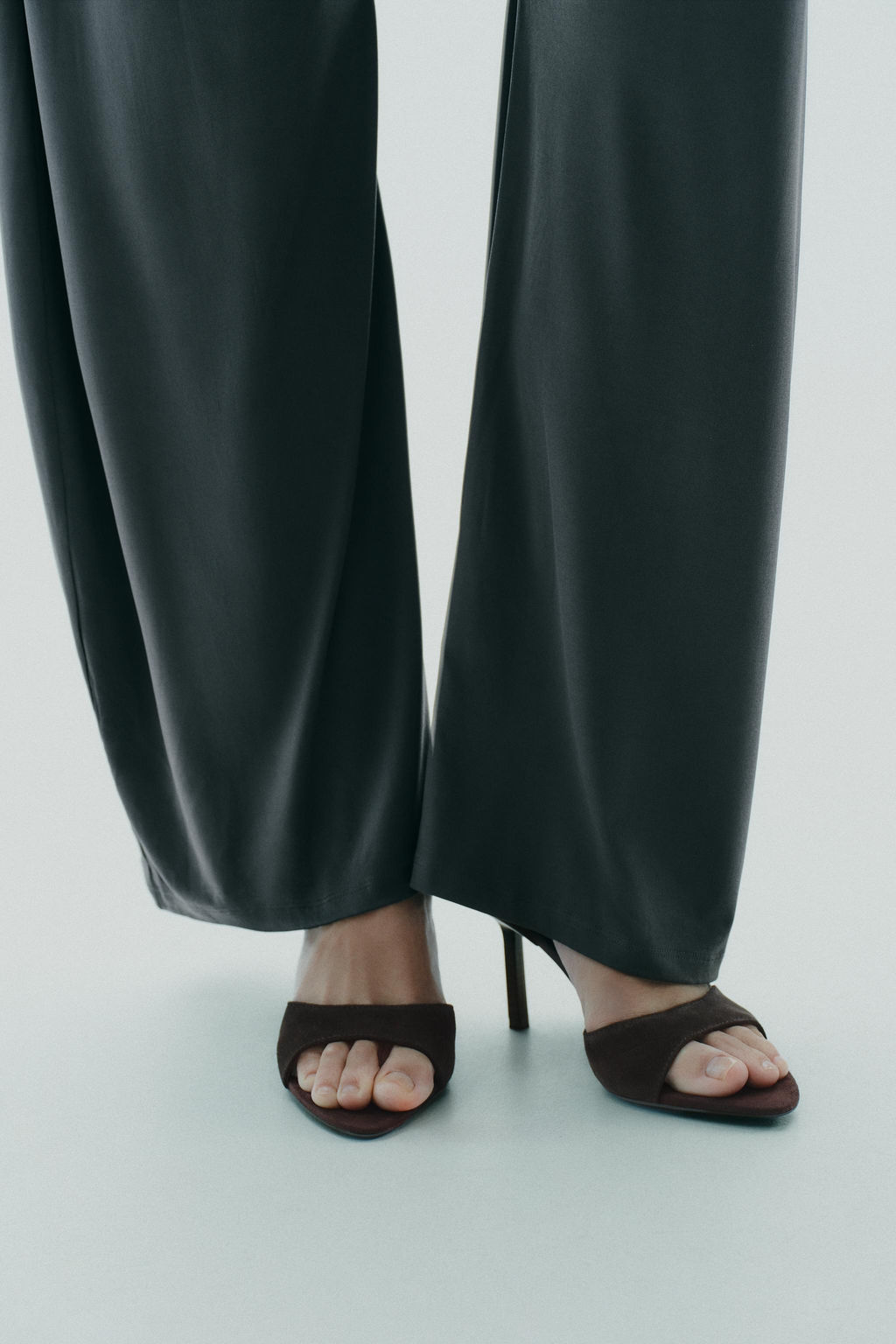 SPLIT SUEDE HIGH-HEEL SANDALS - Zara фото 13