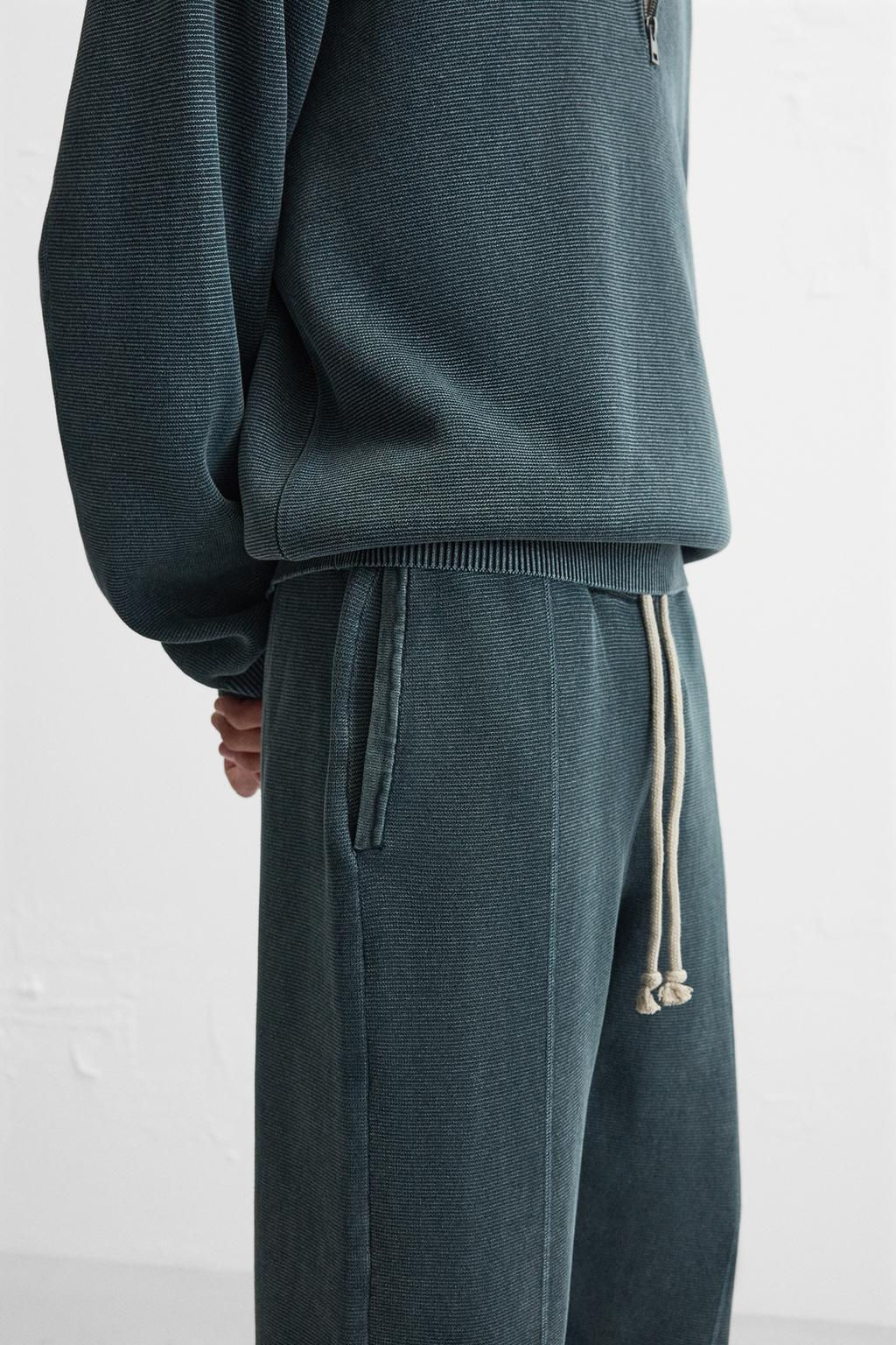 WASHED KNIT JOGGER TROUSERS - Zara фото 21