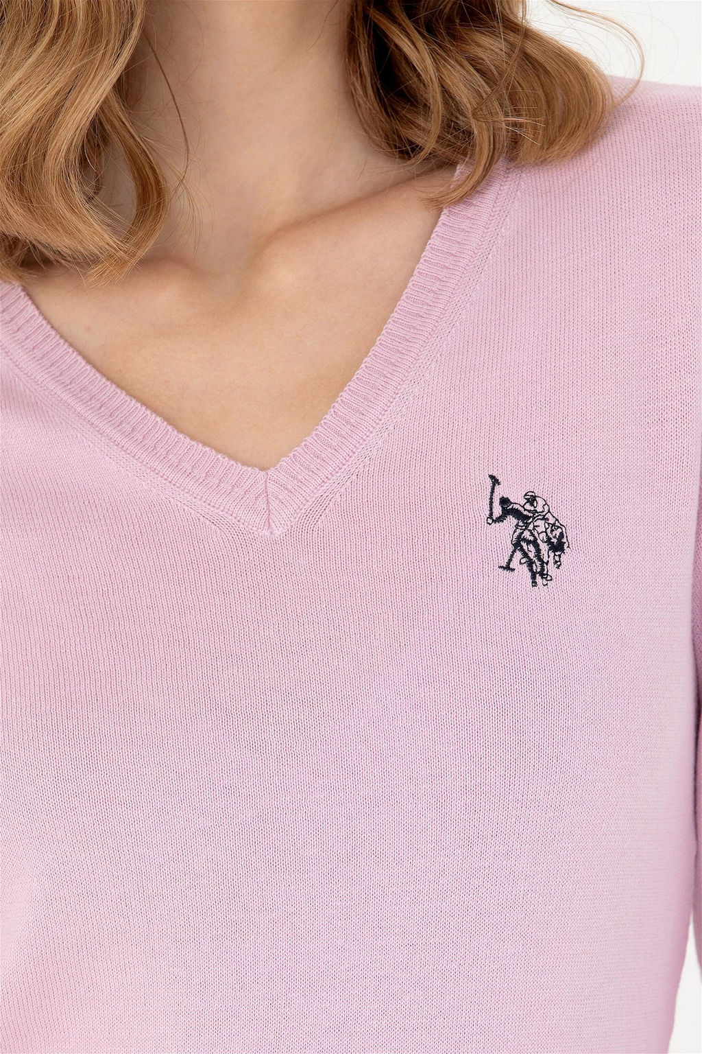 U. S. Polo Assn Женский базовый свитер с v-образным вырезом Магнолия - U.s. polo assn фото 7