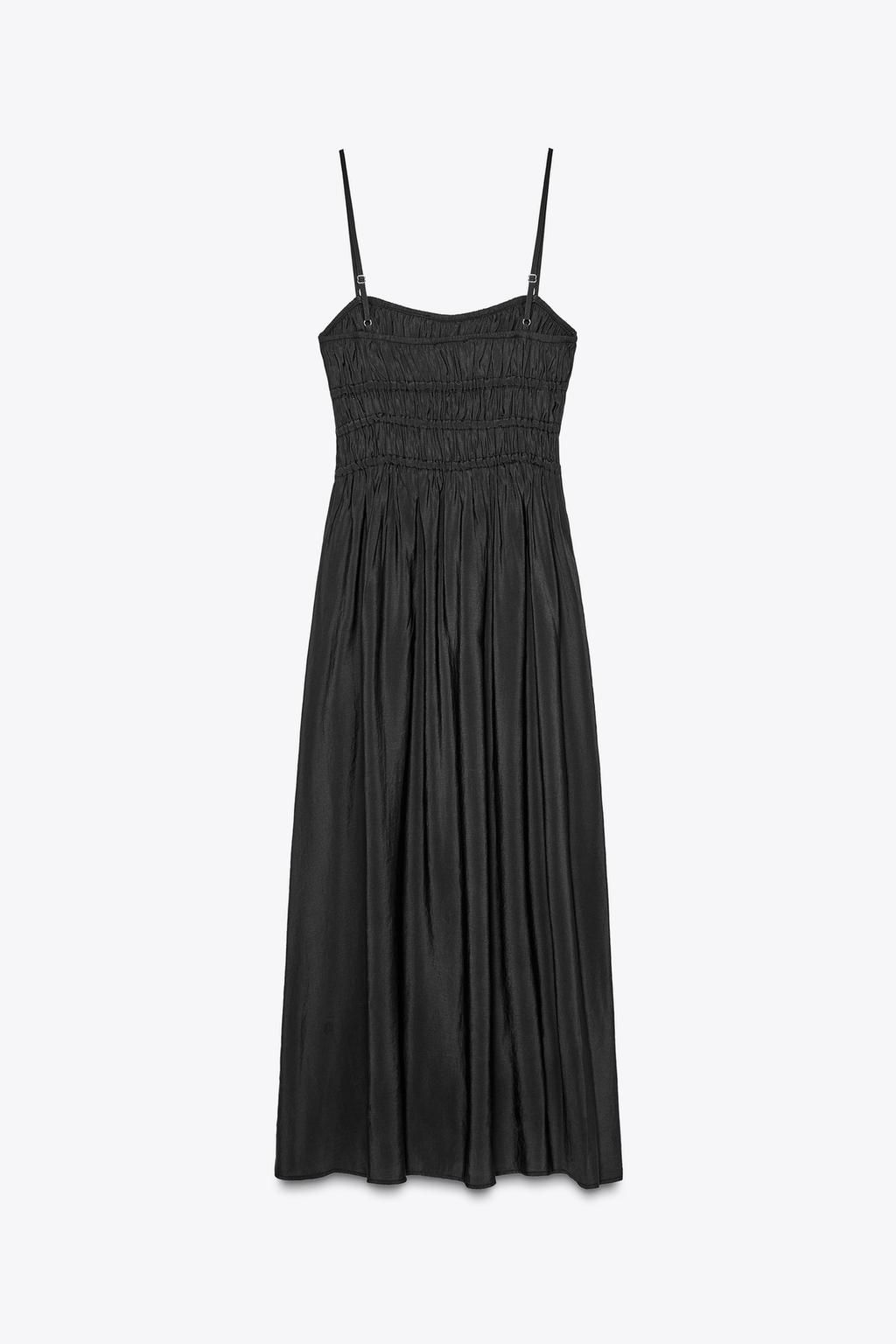 FLOWING MIDI DRESS WITH ELASTICATED DETAIL - Zara фото 6