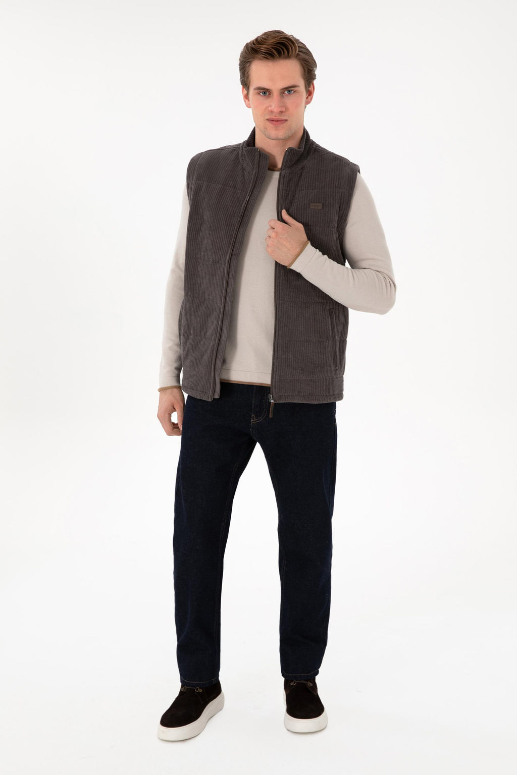 Мужской антрацитовый вязаный вязание кардиган скидка в корзине - U.s. polo assn фото 4