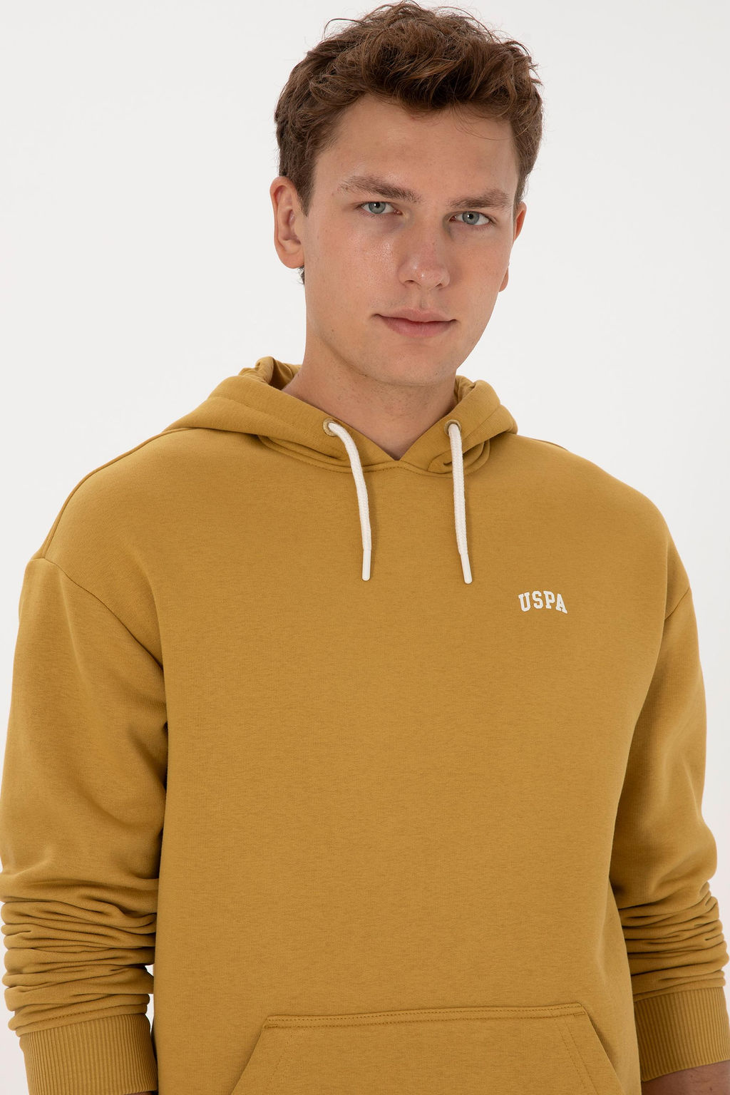 Erkek Hardal Basic Sweatshirt - U.s. polo assn фото 2