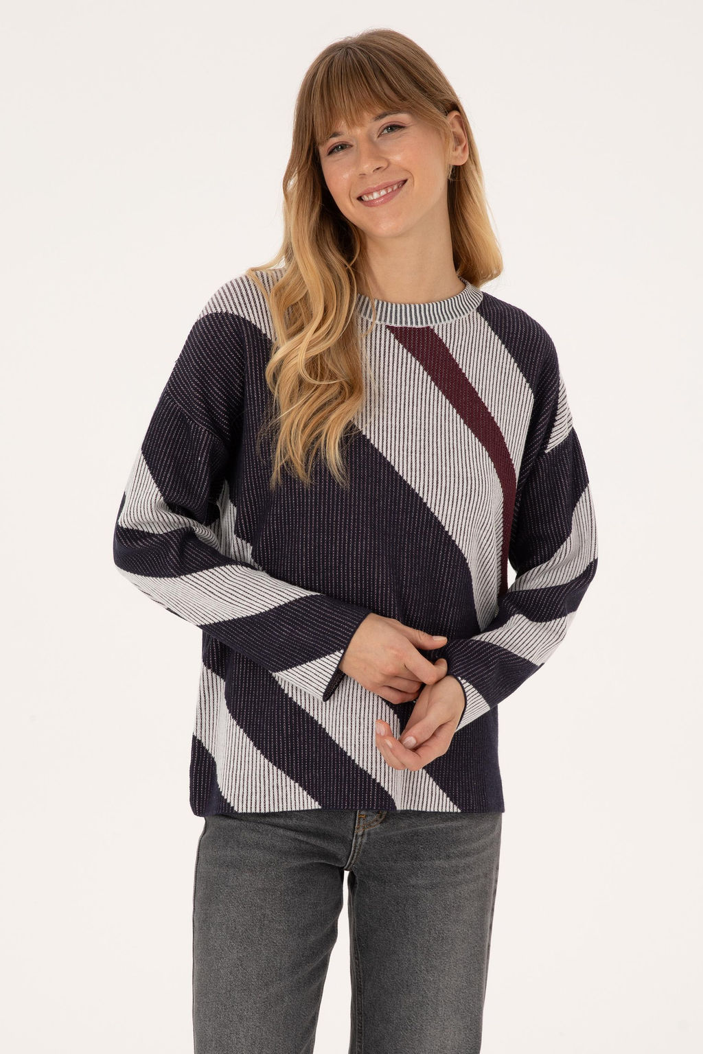 Kad_n Krem Bisiklet Yaka Kazak - U.s. polo assn фото 3