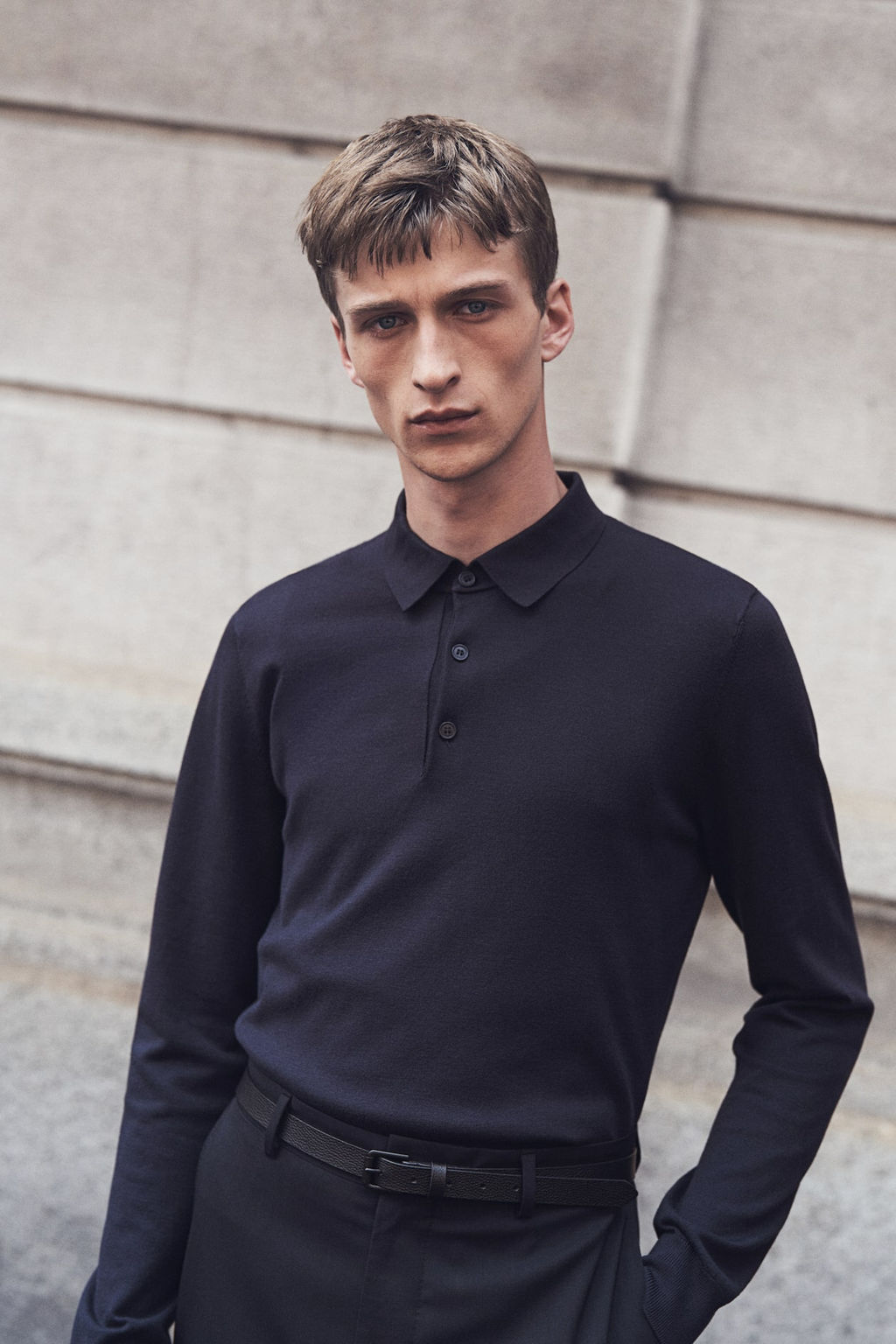Polo de punto fino Slim Fit - H&m фото 2