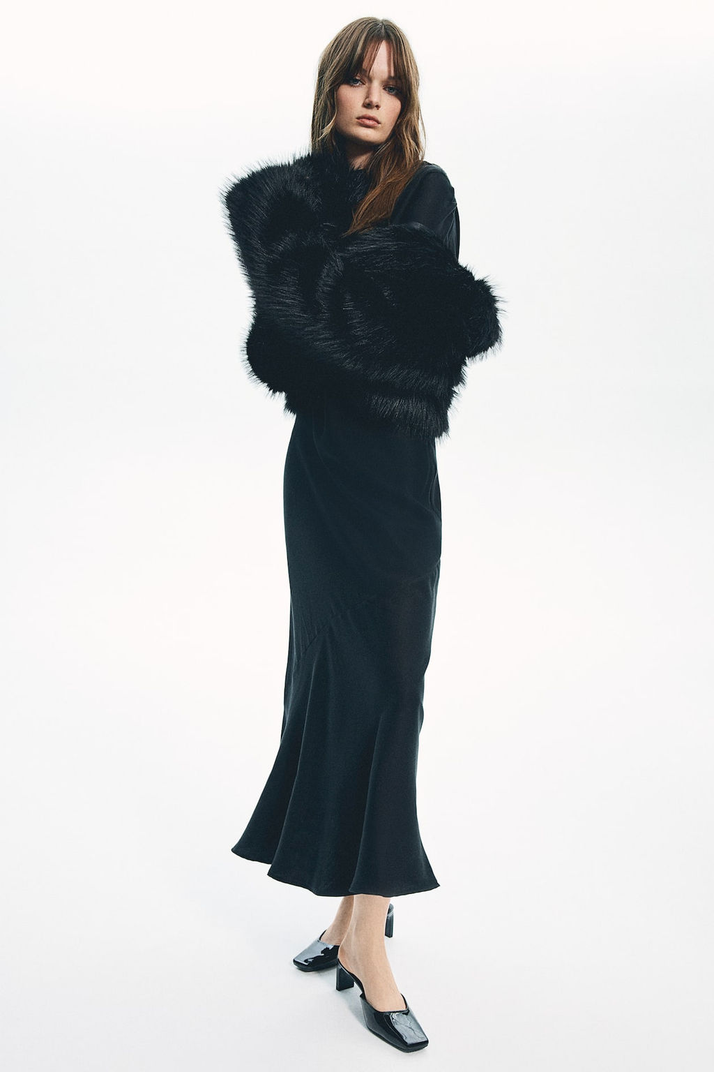 Vestido de saten con espalda descubierta - H&m фото 3