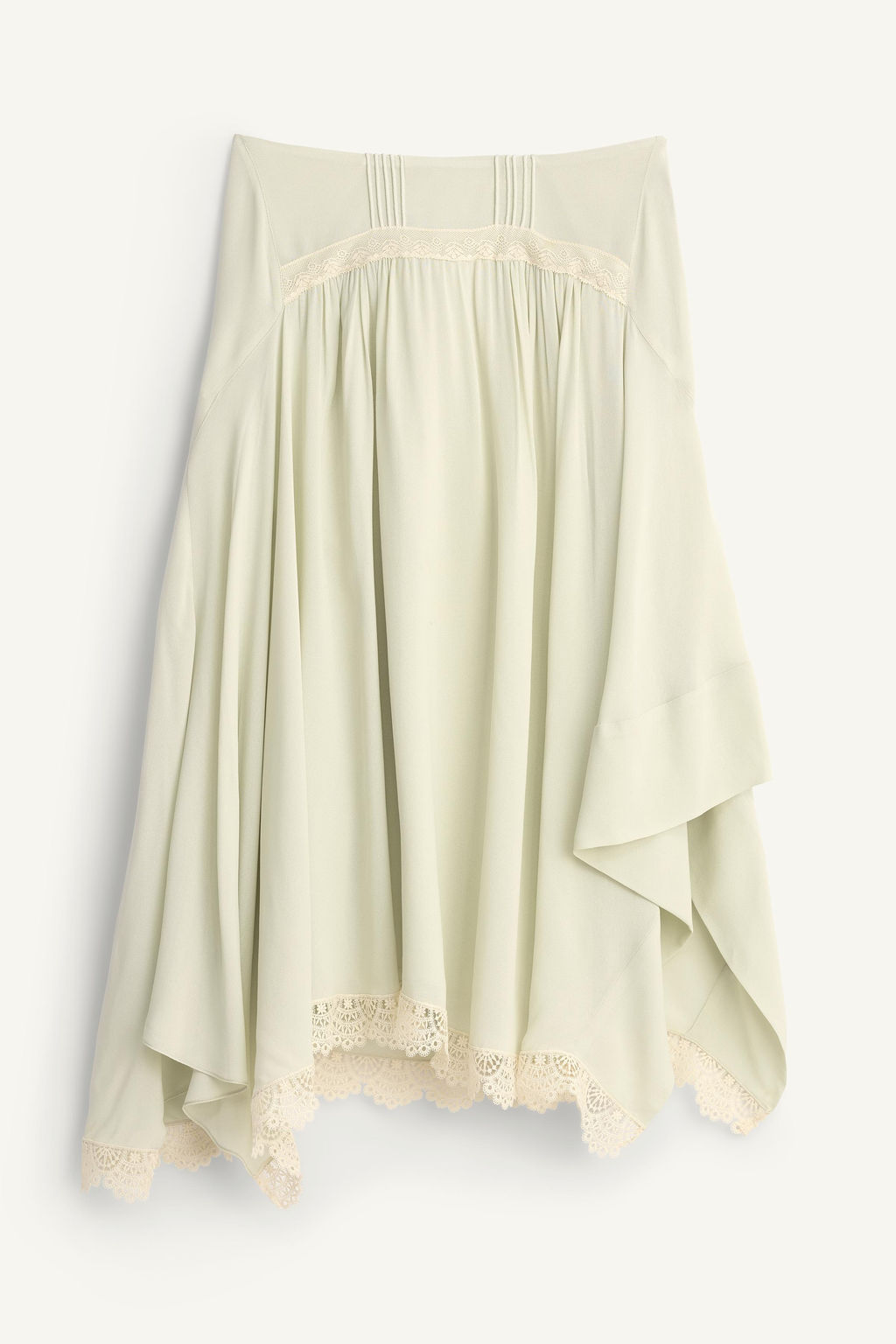 FALDA VOLANTES ENCAJE LIMITED EDITION / Verde claro - Zara фото 5