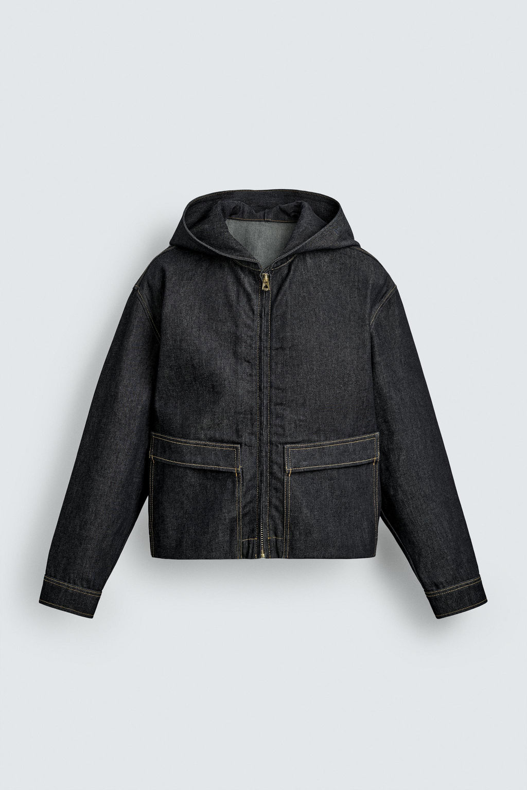 HOODED DENIM JACKET