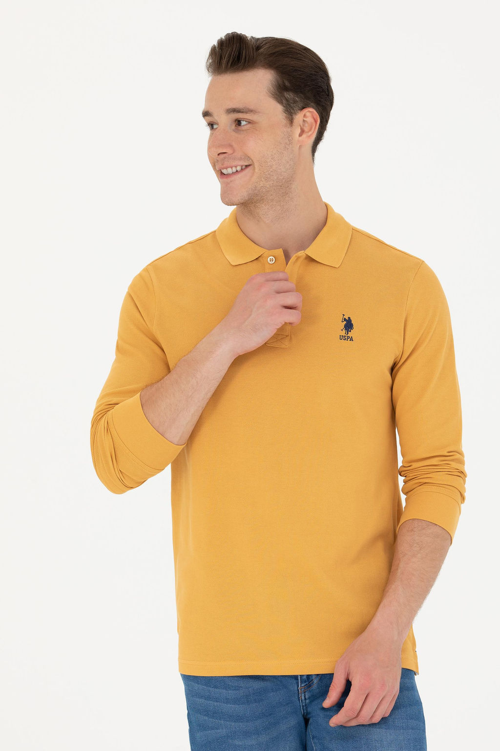 Мужской горчичный базовый свитшот Неожиданная скидка в корзине - U.s. polo assn фото 8