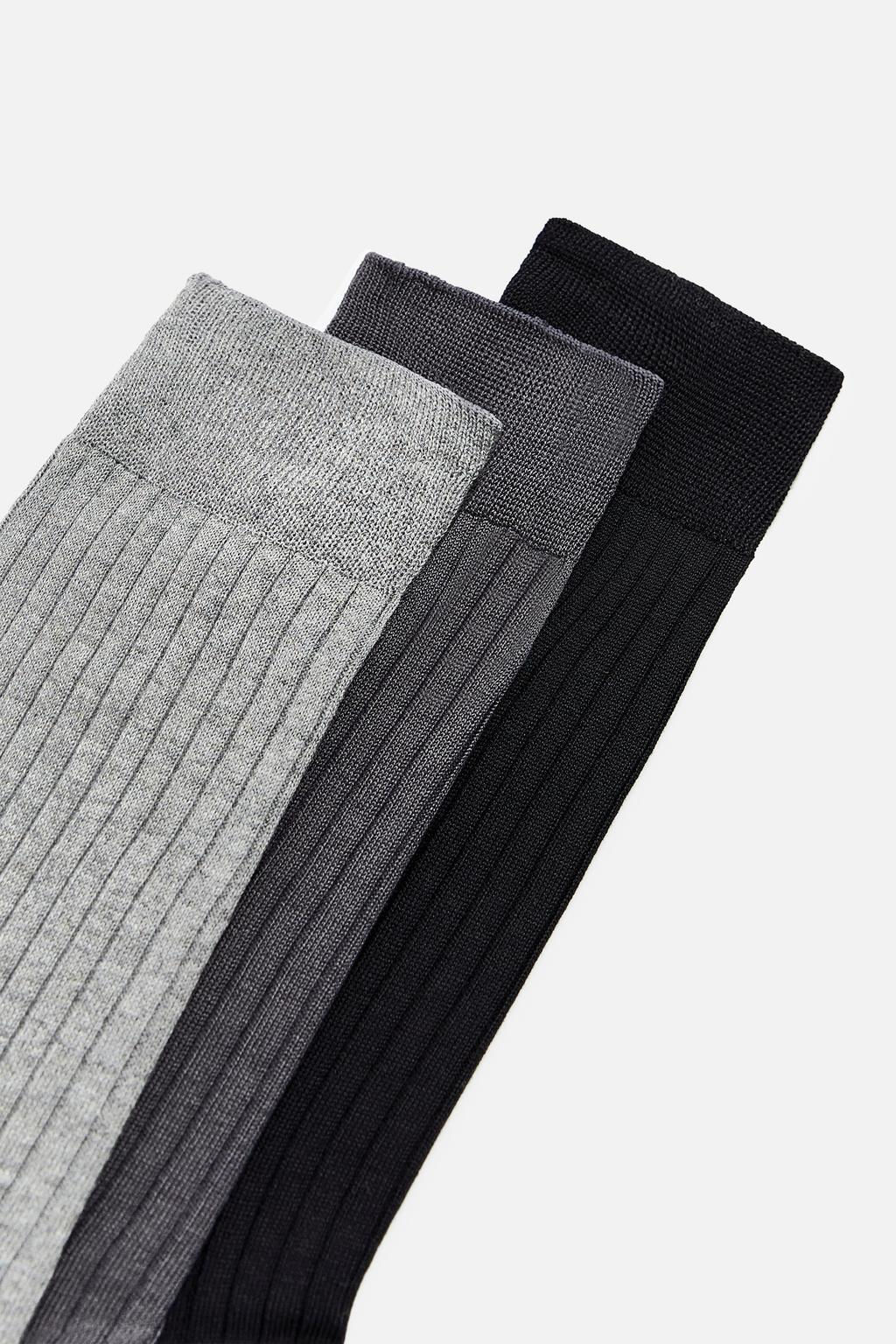 3-PACK OF CONTRAST SOCKS - Zara фото 3