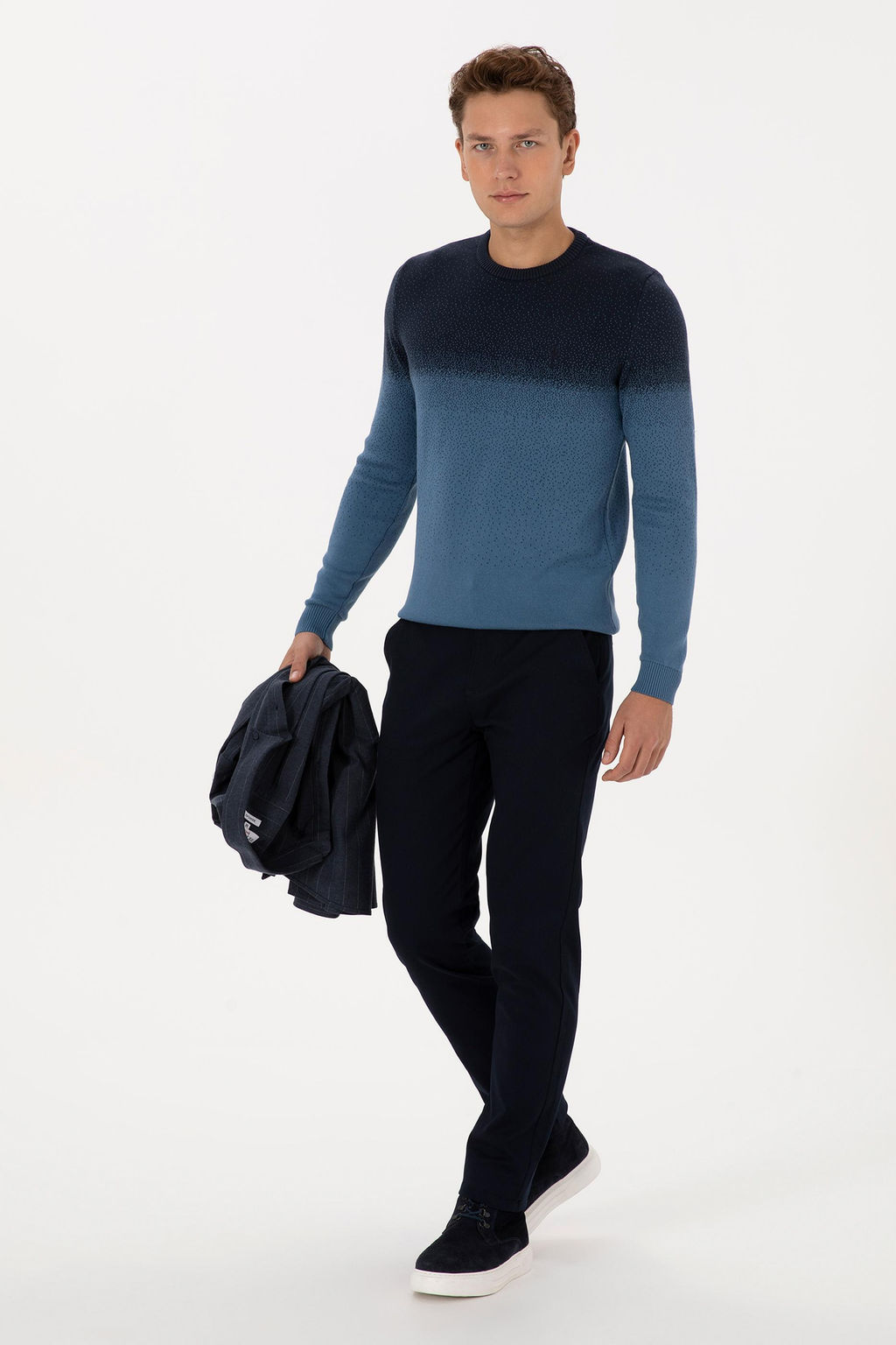 Erkek Lacivert Slim Fit Kanvas / Chino Pantolon - U.s. polo assn фото 3