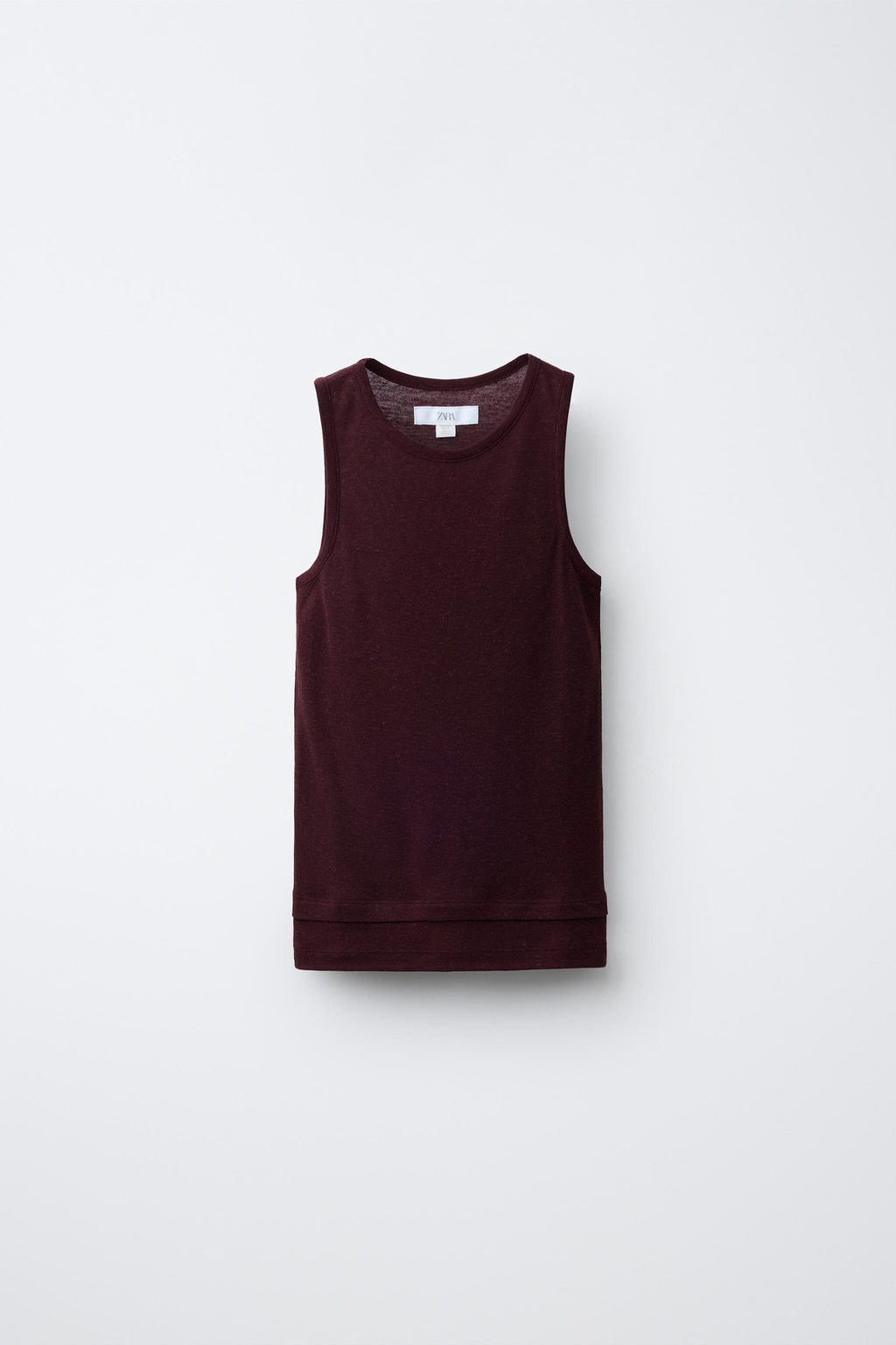 CAMISETA CON LINO / Marr?n - Zara фото 2