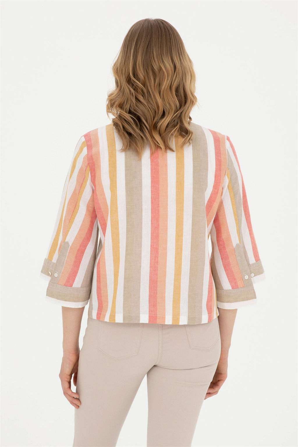 Женская пудровая рубашка с длинным рукавом Неожиданная скидка в корзине - U.s. polo assn фото 5