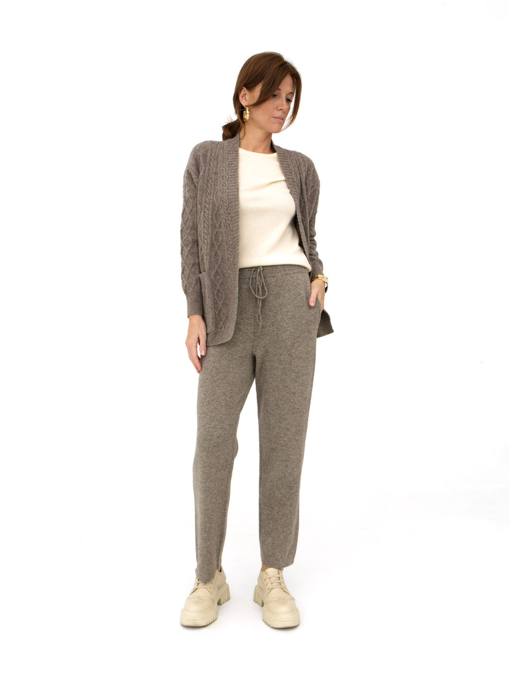 Брюки из пуха яка 05096 серые