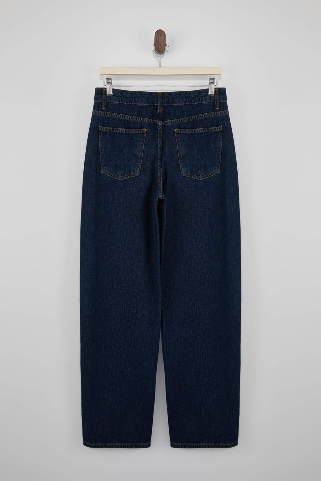 Wardrobe Essentials - Mavi DOKUMLU Yuksek Bel %100 Pamuk Tam Boy Baggy Jeans TWOSS26JE00138 - Trendyolmilla фото 2