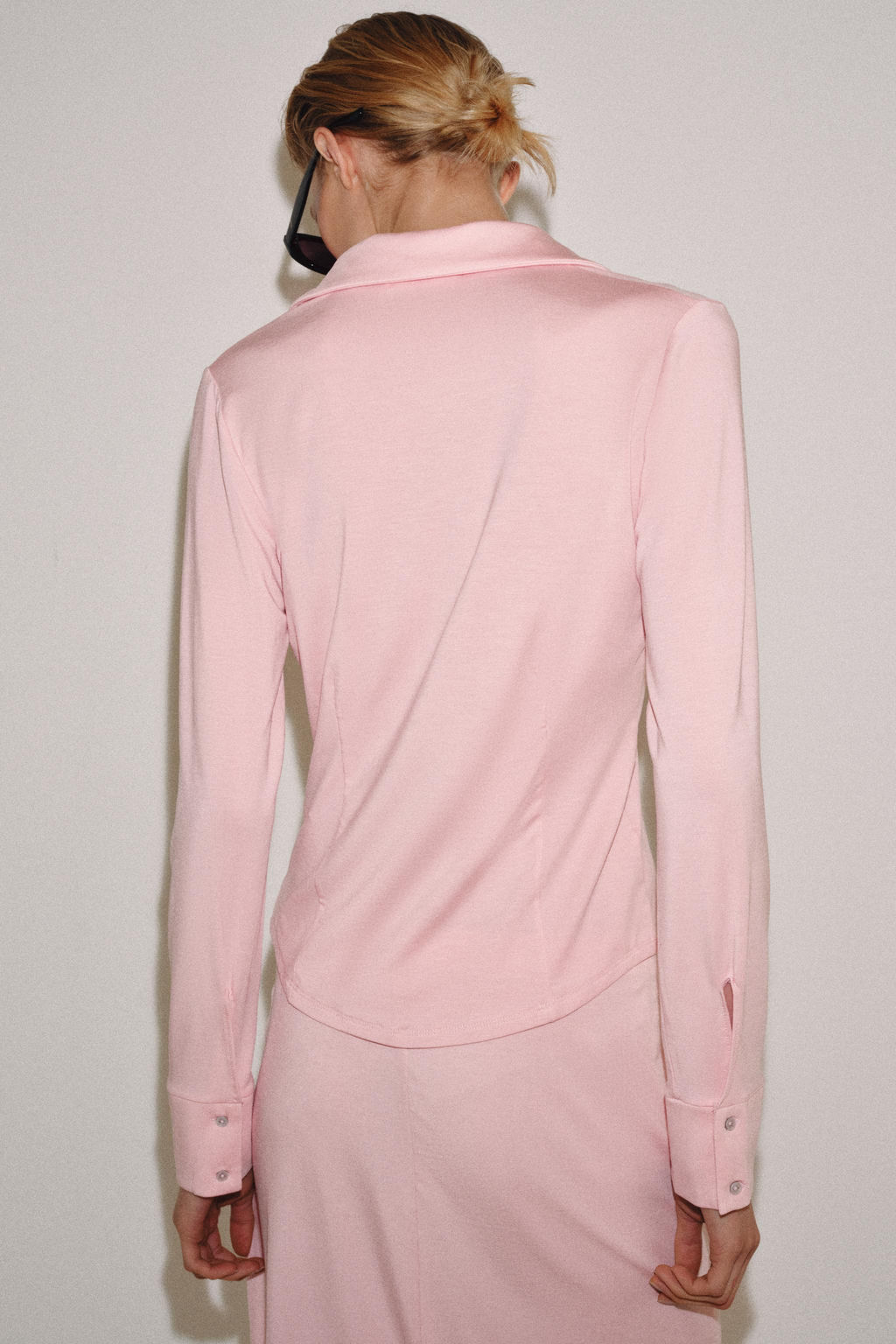 CAMISA FLUIDA MANGA LARGA / Rosa - Zara фото 4