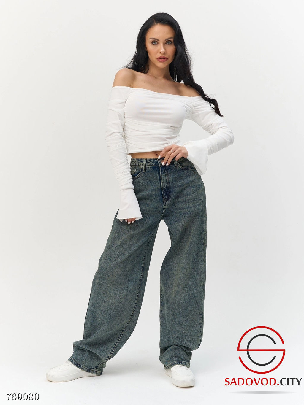 Джинсы багги стрейч женские - Bruno фото 8