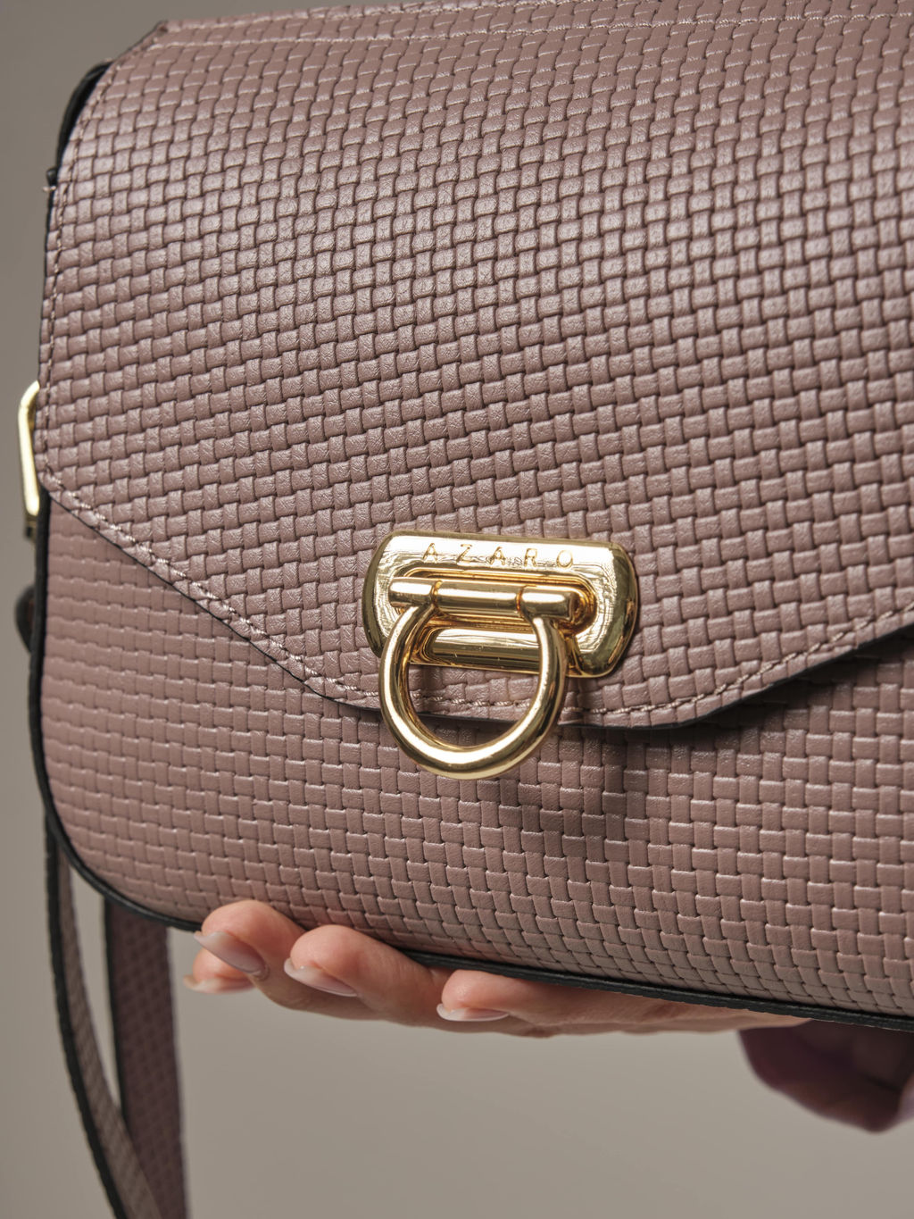 Женская сумка кросс-боди Azaro 3684 розово-серый