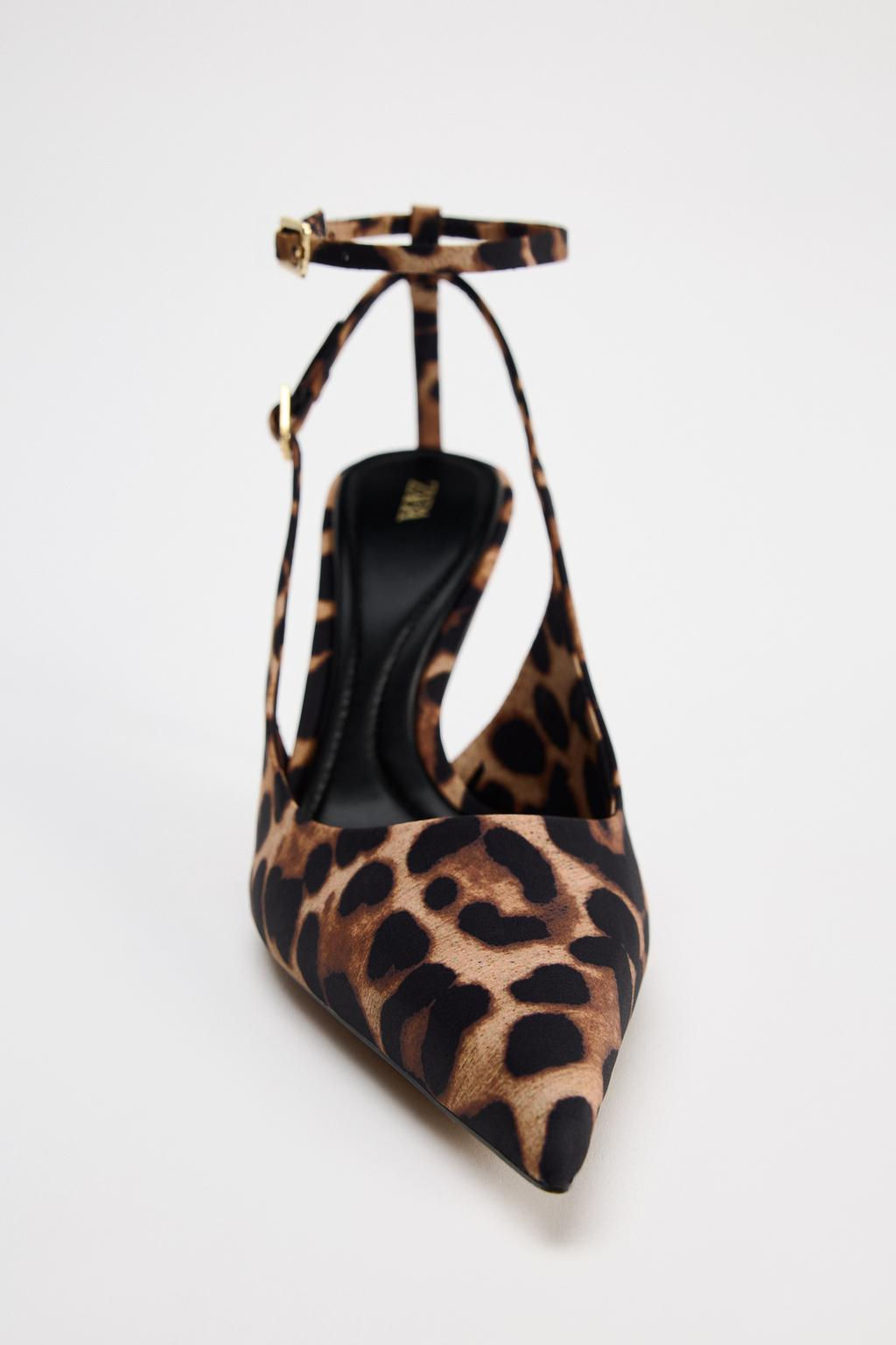 ANIMAL PRINT SLINGBACK HIGH HEELS - Zara фото 10