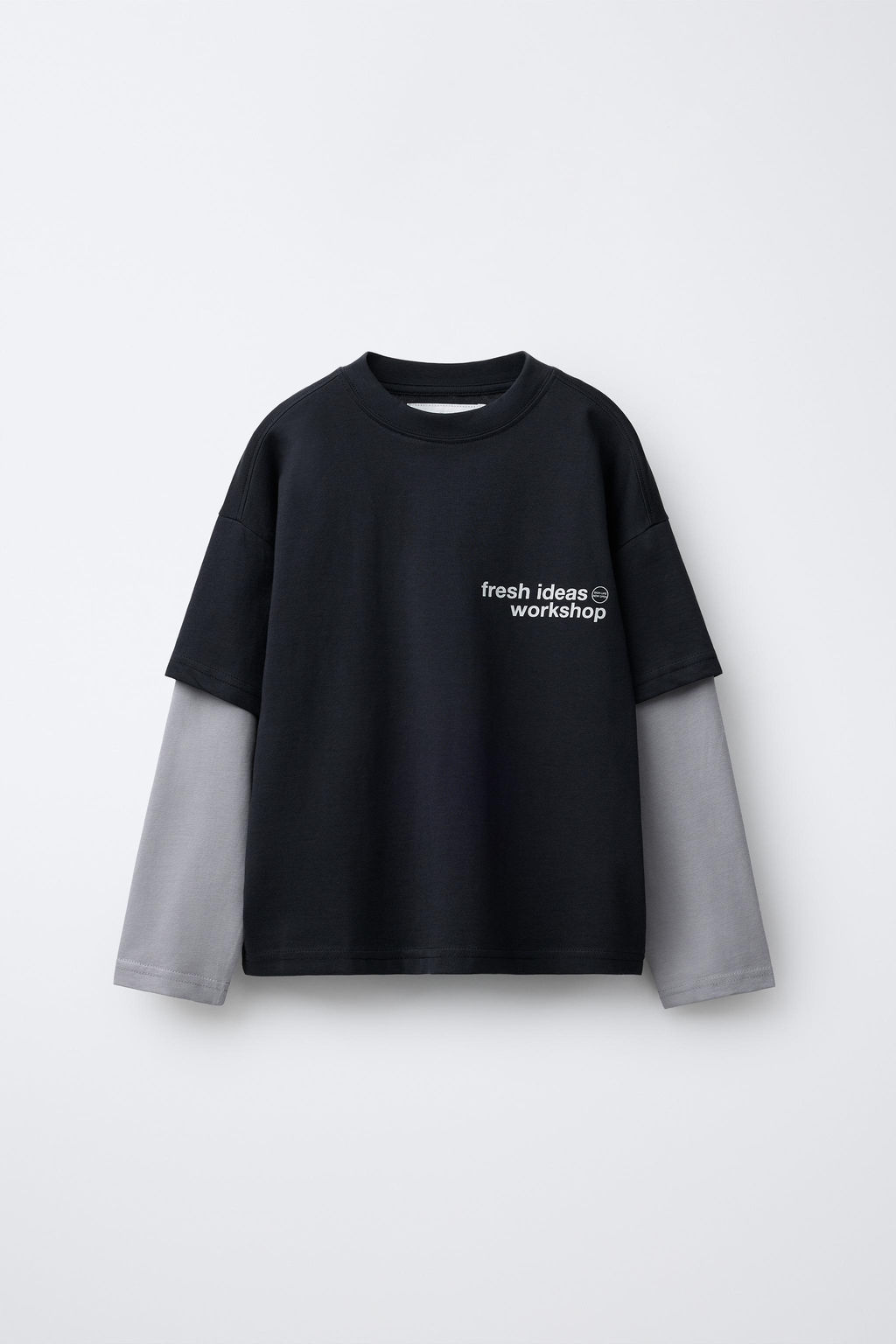 DOUBLE SLEEVE SLOGAN T-SHIRT - Zara фото 9