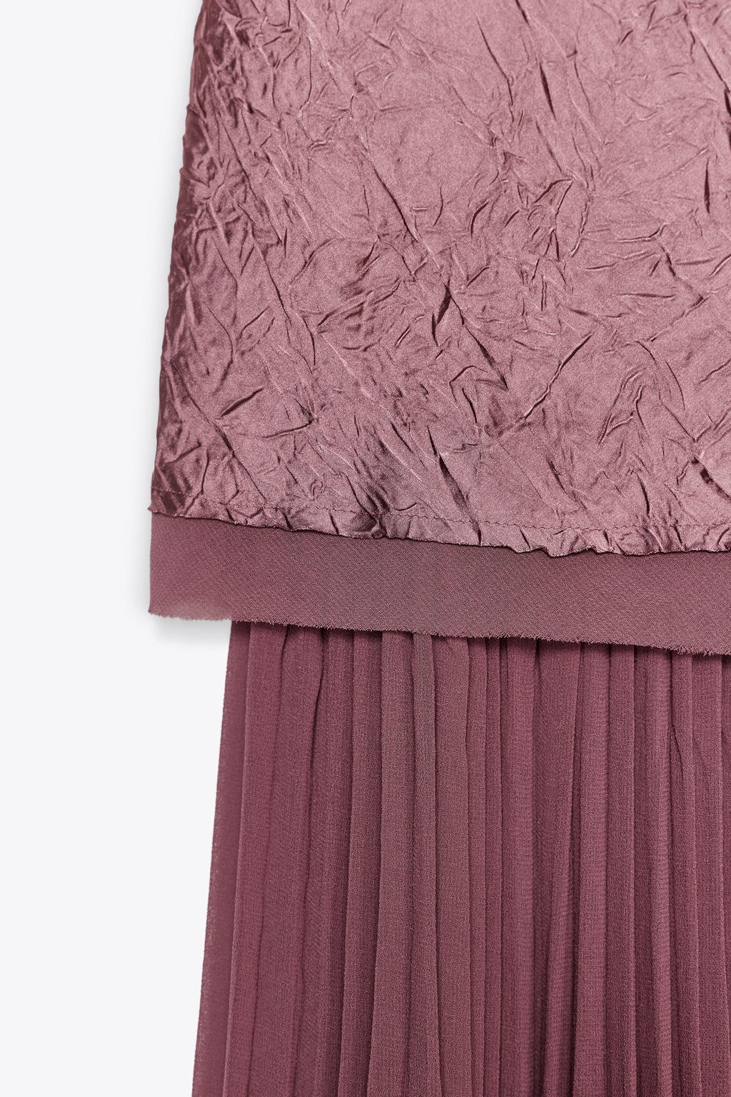 PLEATED CONTRAST MIDI DRESS - Zara фото 14