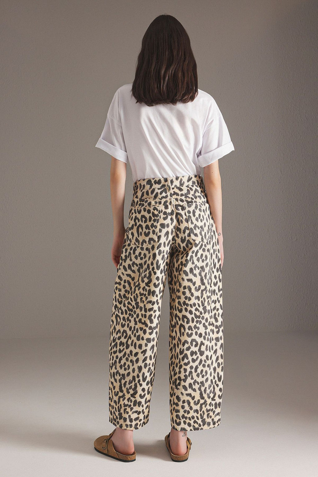 Cok Renkli Animal Leopar Desenli Normal Bel Baggy Jeans TWOSS25JE00246 - Trendyolmilla фото 4