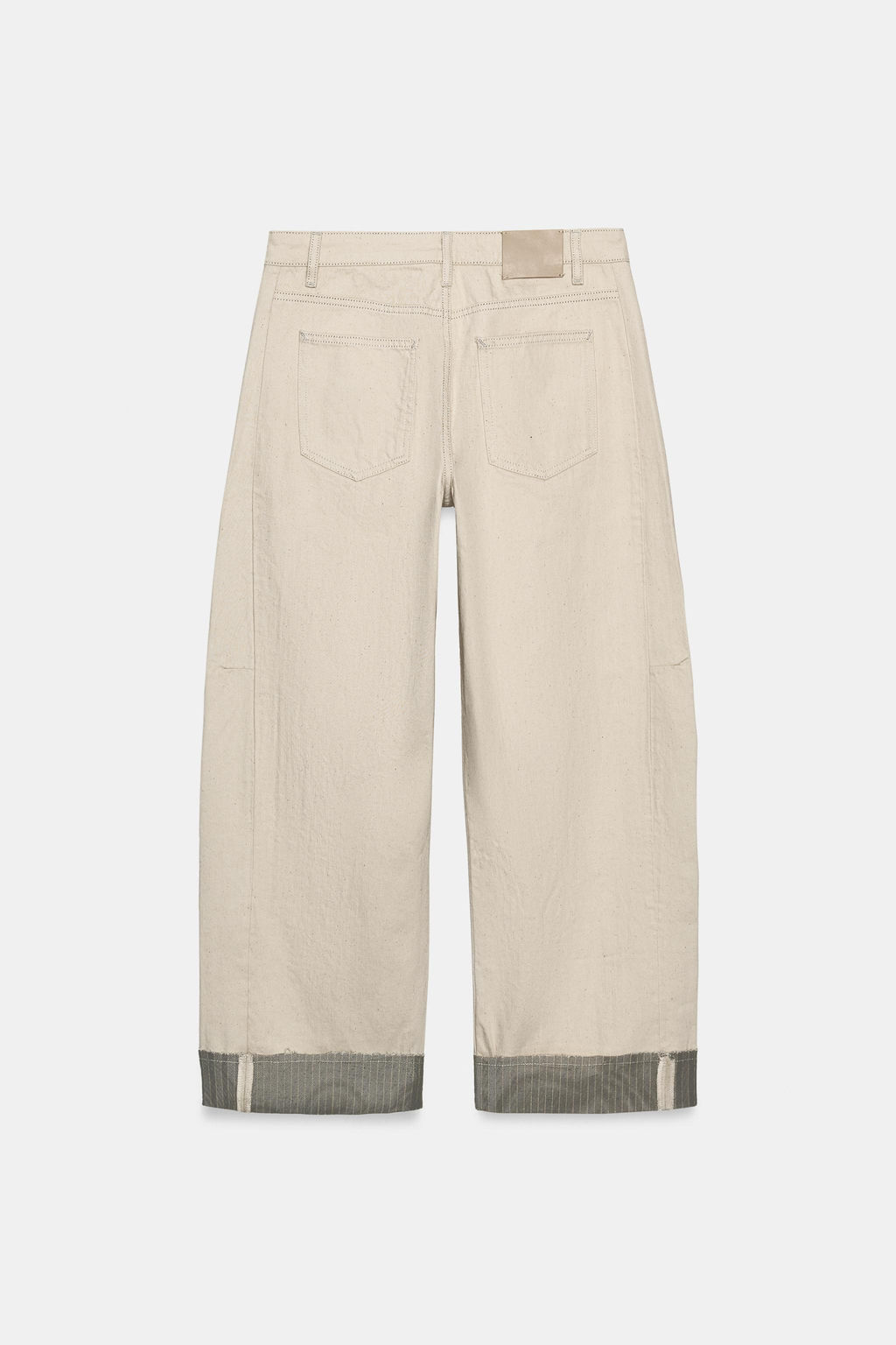JEANS ZW COLLECTION RELAXED TIRO MEDIO / Crudo - Zara фото 9