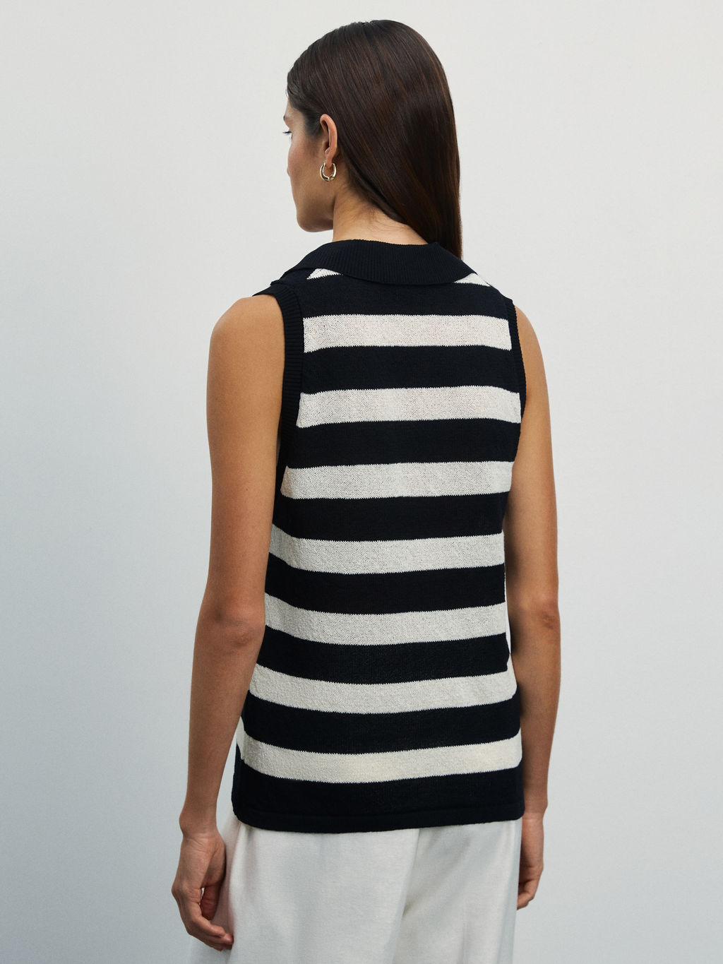 Поло без рукавов из смесового хлопка / Zarina  фото 5