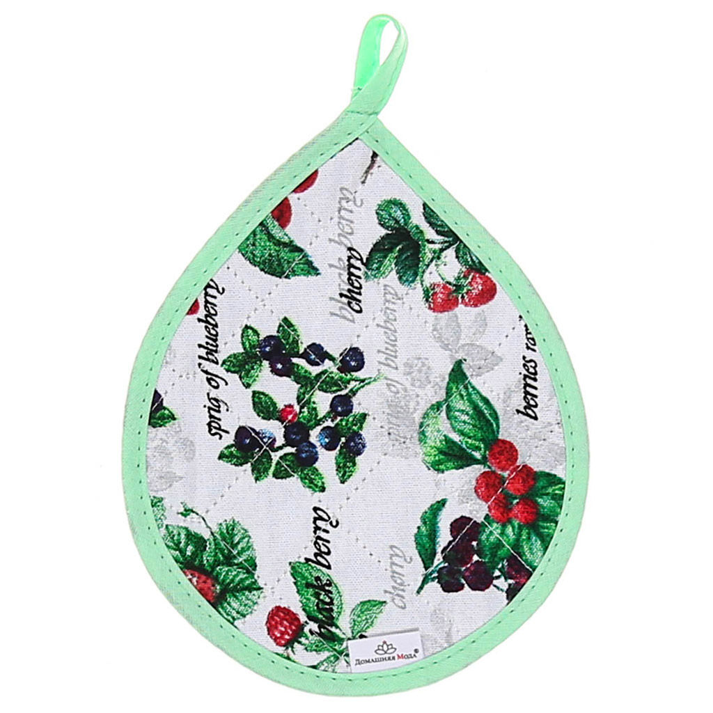 Ягодное ассорти Прихватка 20х18см Капелька, хлопок Премиум 191г/м2 - хлопок 100%, наполнитель - ватин 280гр/м2, Домашняя мода (Россия)  фото 2
