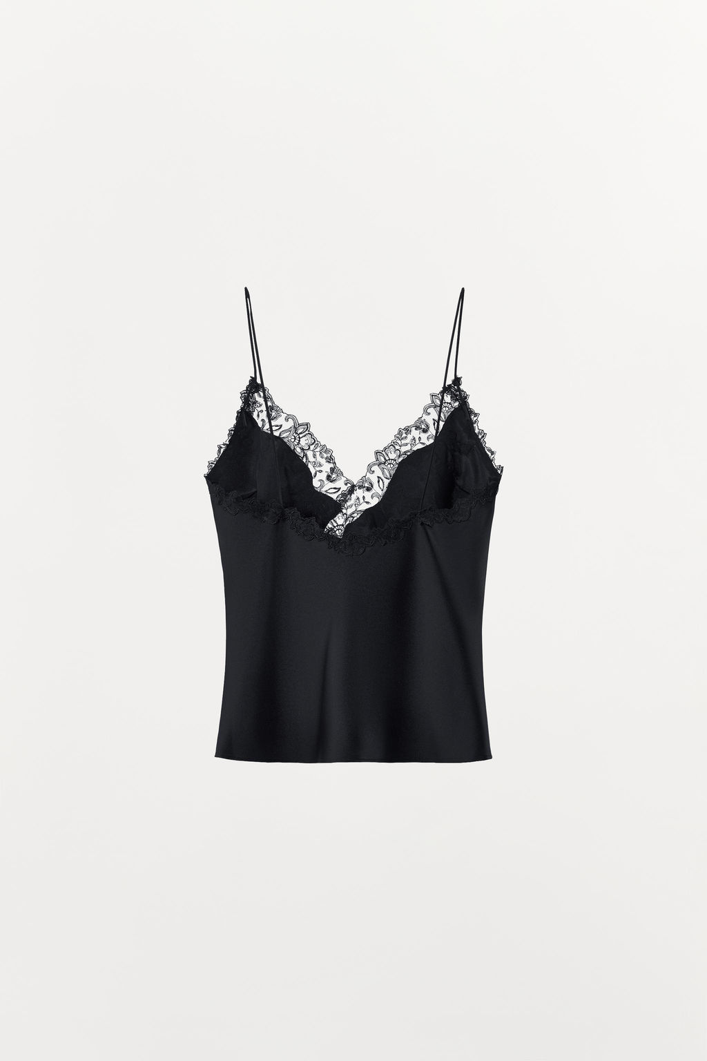 SATIN TOP WITH LACE STRAPS - Zara фото 8