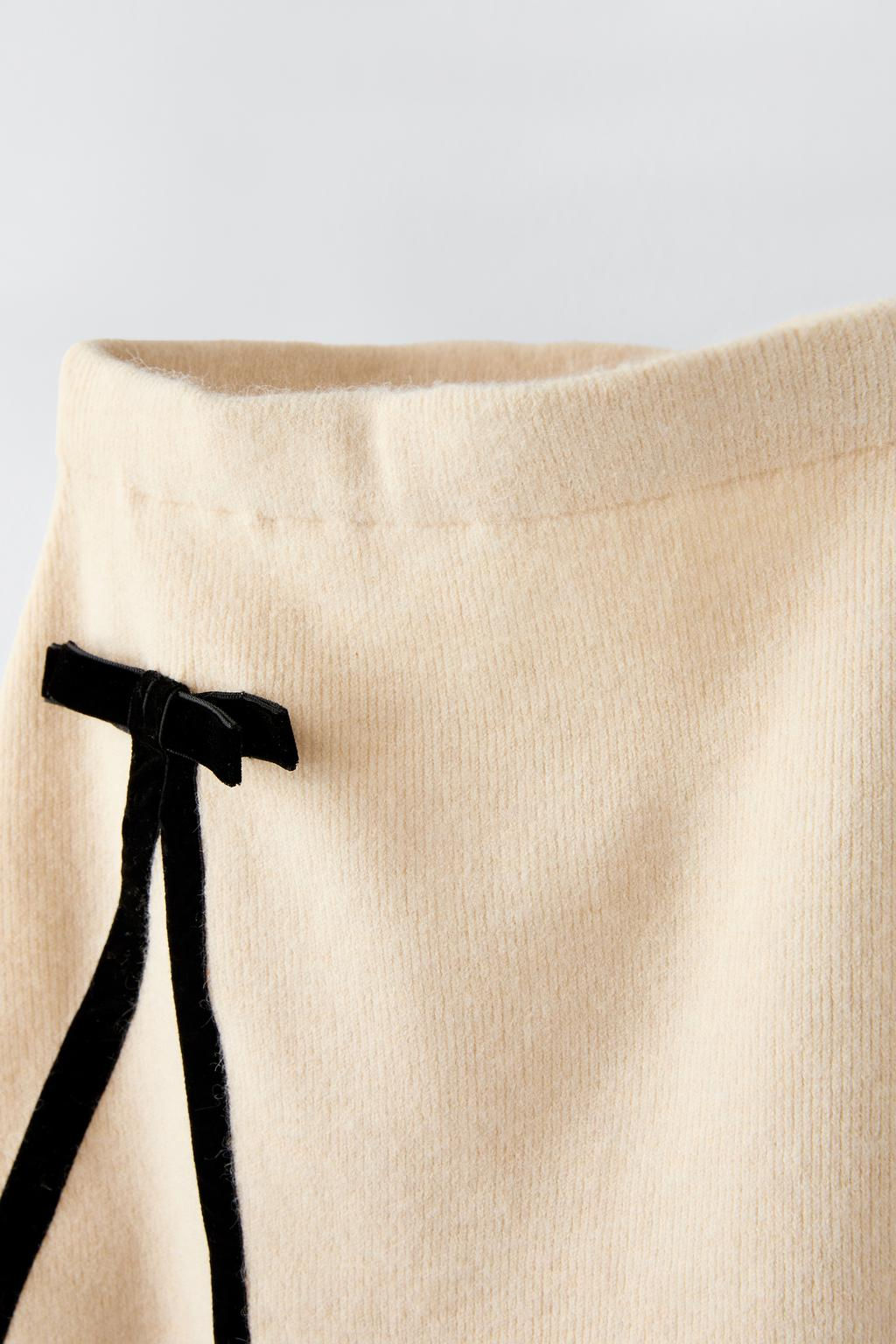 KNIT SKIRT WITH TIED DETAIL - Zara фото 3