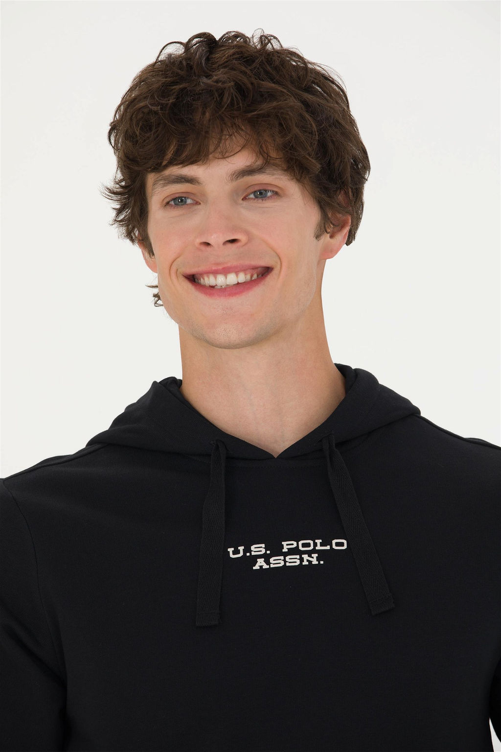 U. S. Polo Assn Мужская черная толстовка с капюшоном - U.s. polo assn фото 2