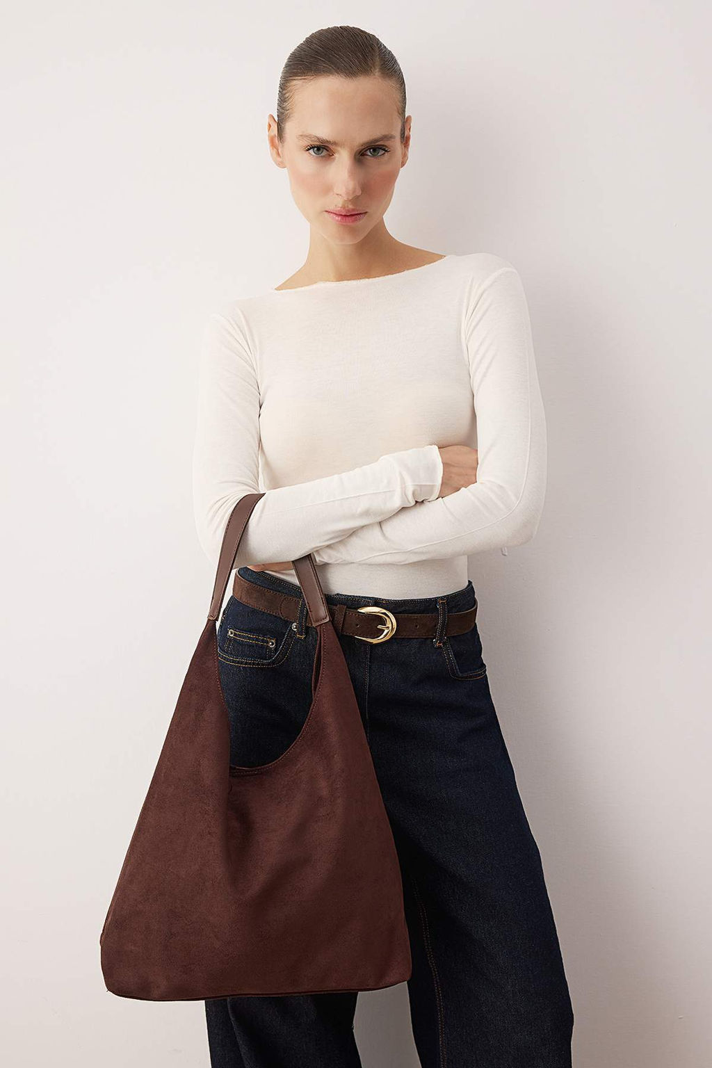 Koyu Kahverengi Suet Yavrulu Omuz Cantas? TAKSS26OC00001