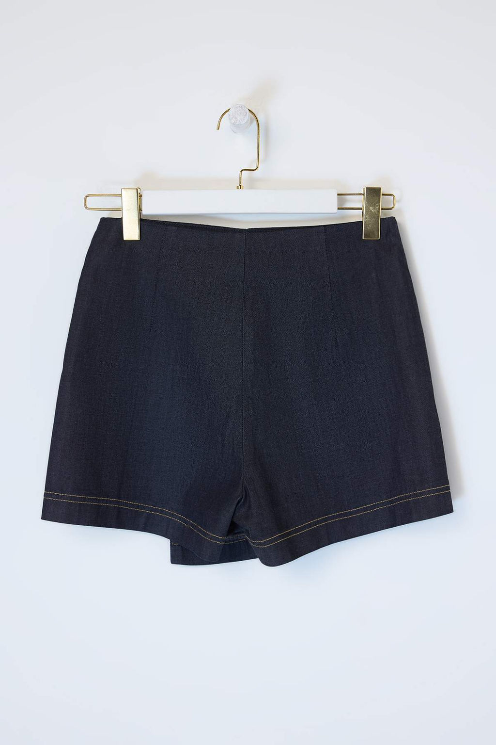 Koyu Mavi Aksesuar Detayl? Ekstra Esnek Denim Sort Etek TWOSS26SR00003 - Trendyolmilla фото 7