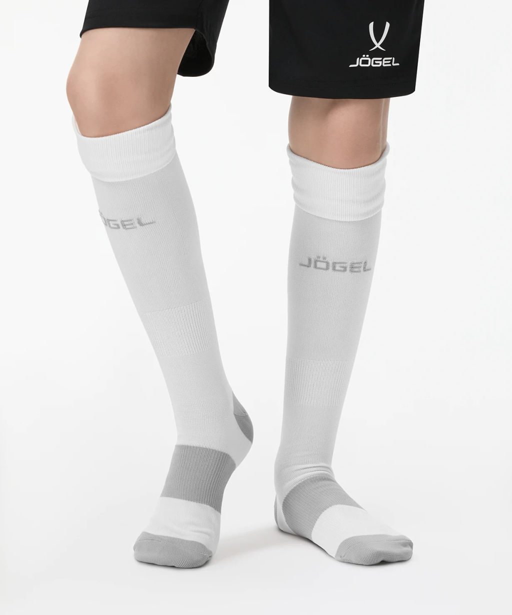 Гетры футбольные JOGEL CAMP BASIC SOCKS 00, белый/серый/серый  фото 5